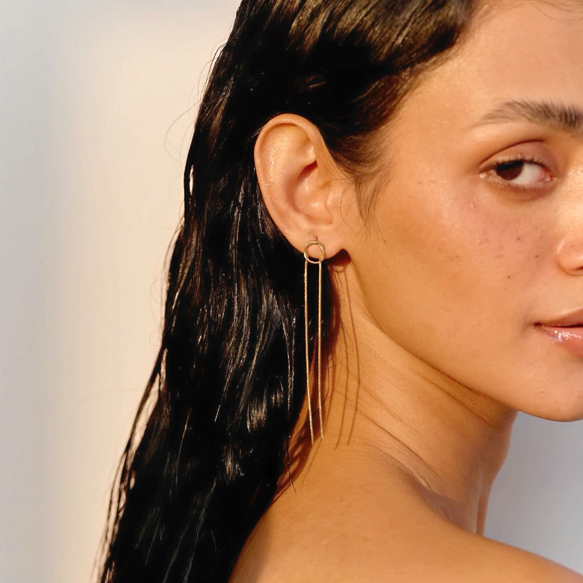 Jasmine Drop Earrings in 18K Gold Plated