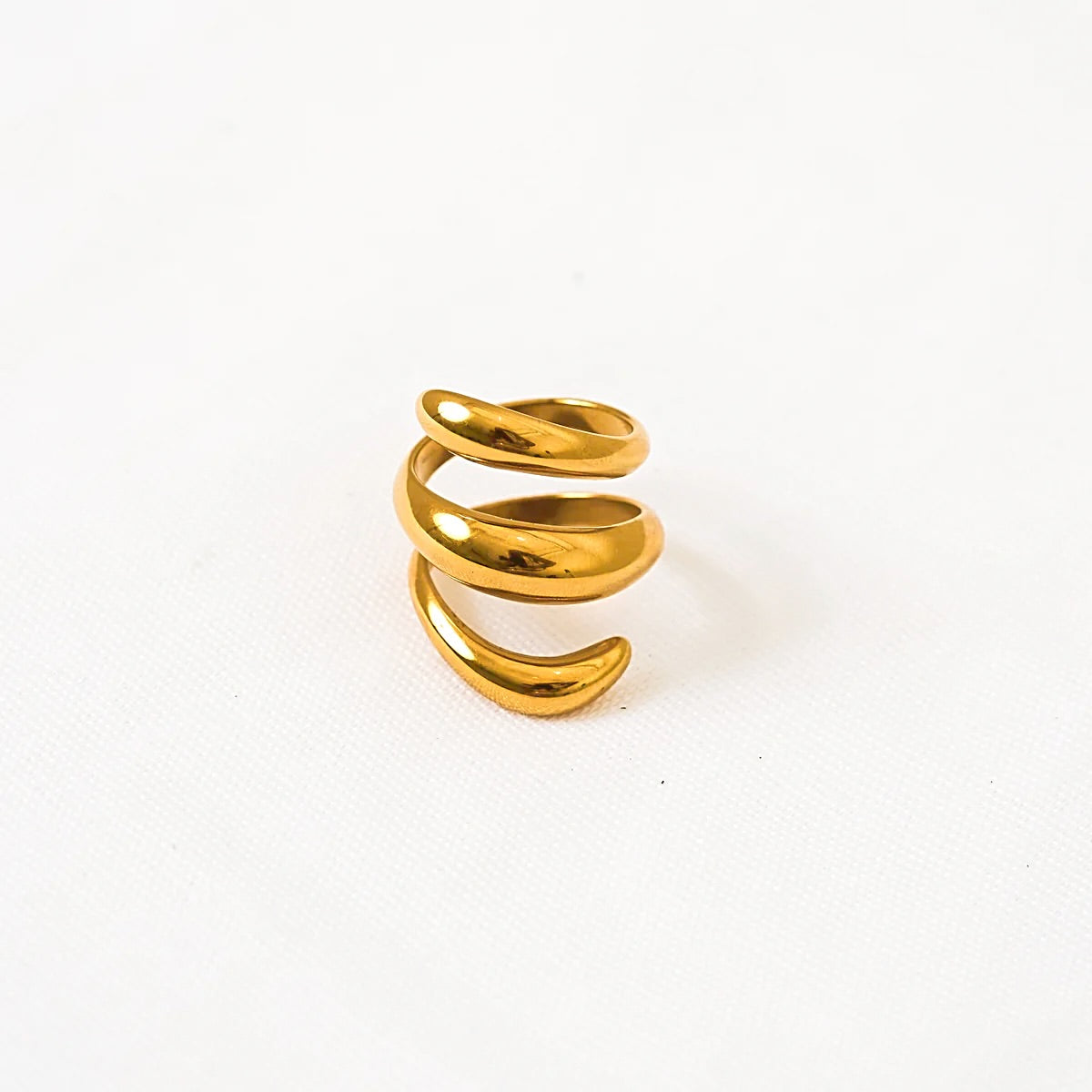 Sylvie Twisted Gold Ring in 18K Gold Plated