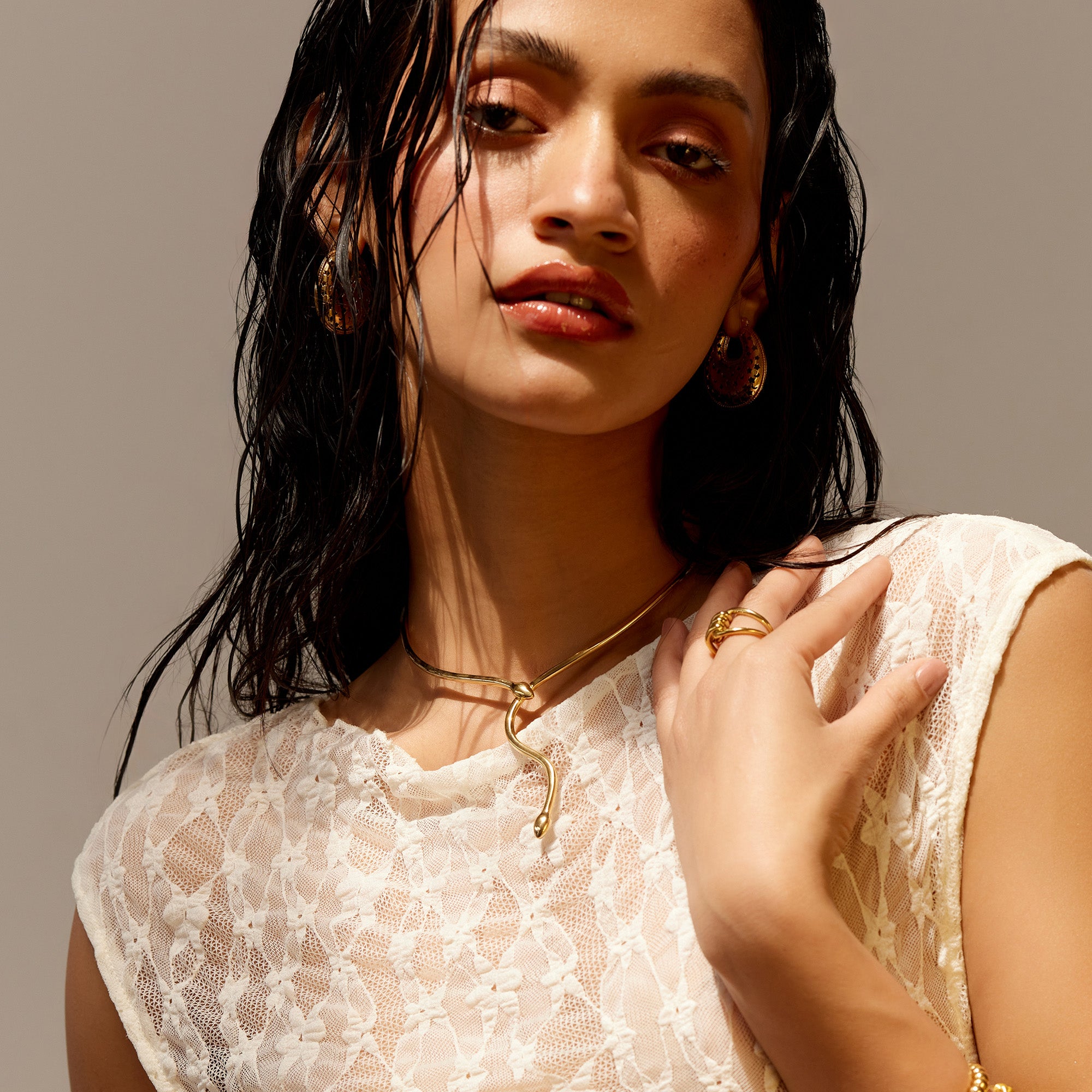 Nagini Necklace in 18K Gold Plated