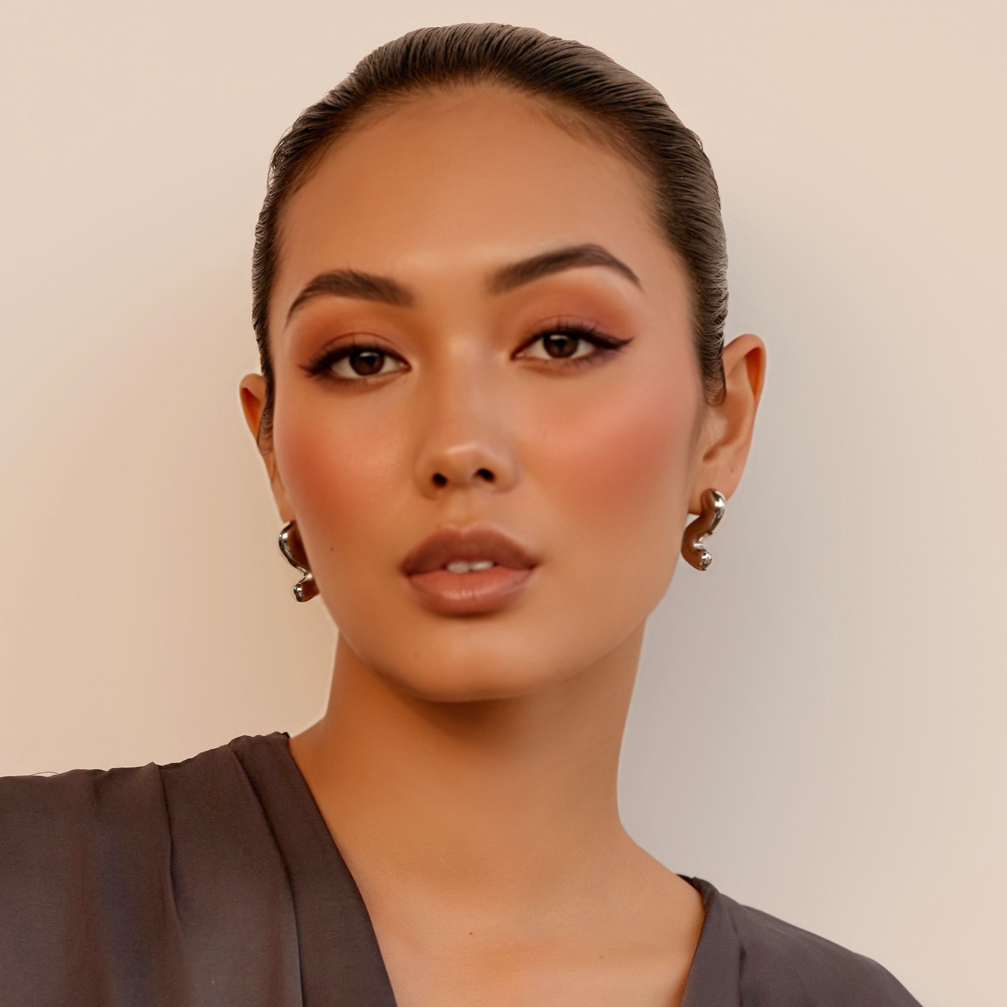 Sabrina S-shape Drop Earrings