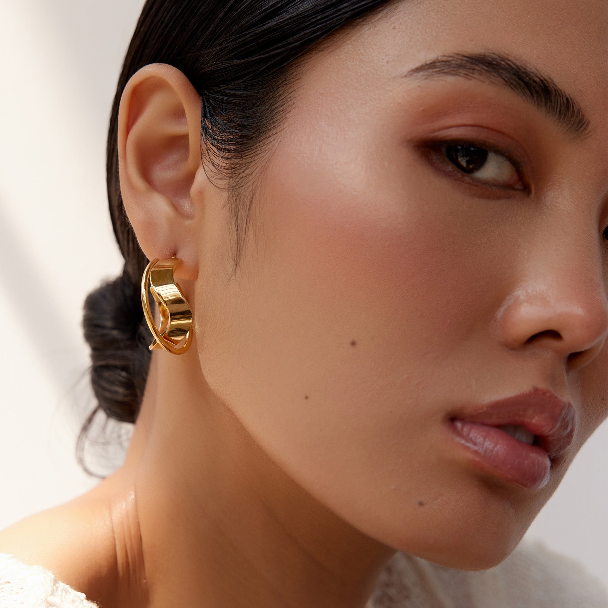 Nova Edge Earrings in 18K Gold Plated
