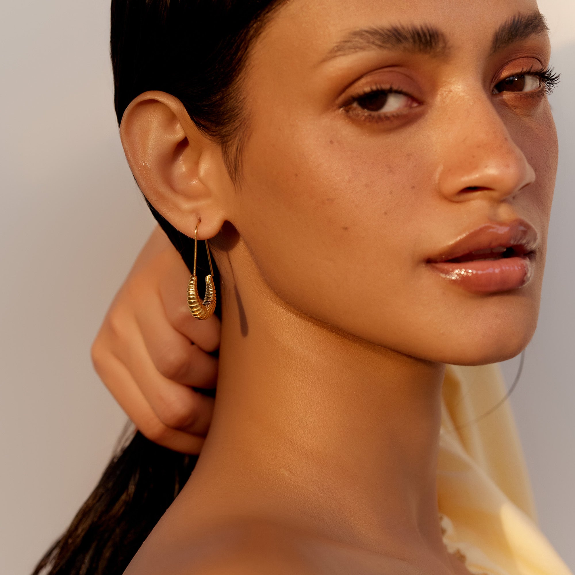 Lumina Drop Earrings in 18K Gold Plated