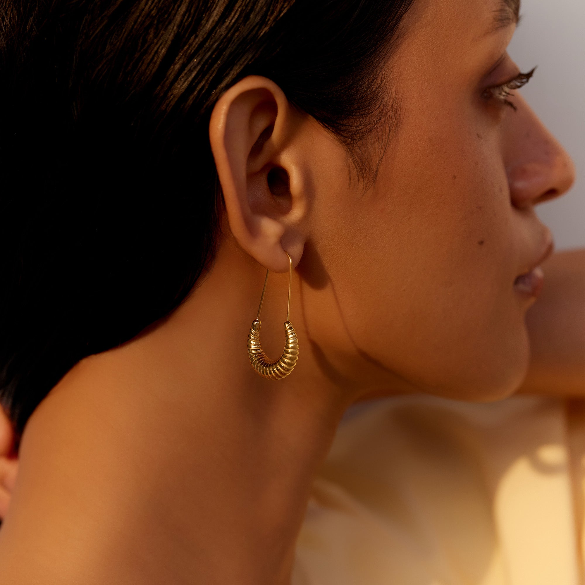 Lumina Drop Earrings in 18K Gold Plated