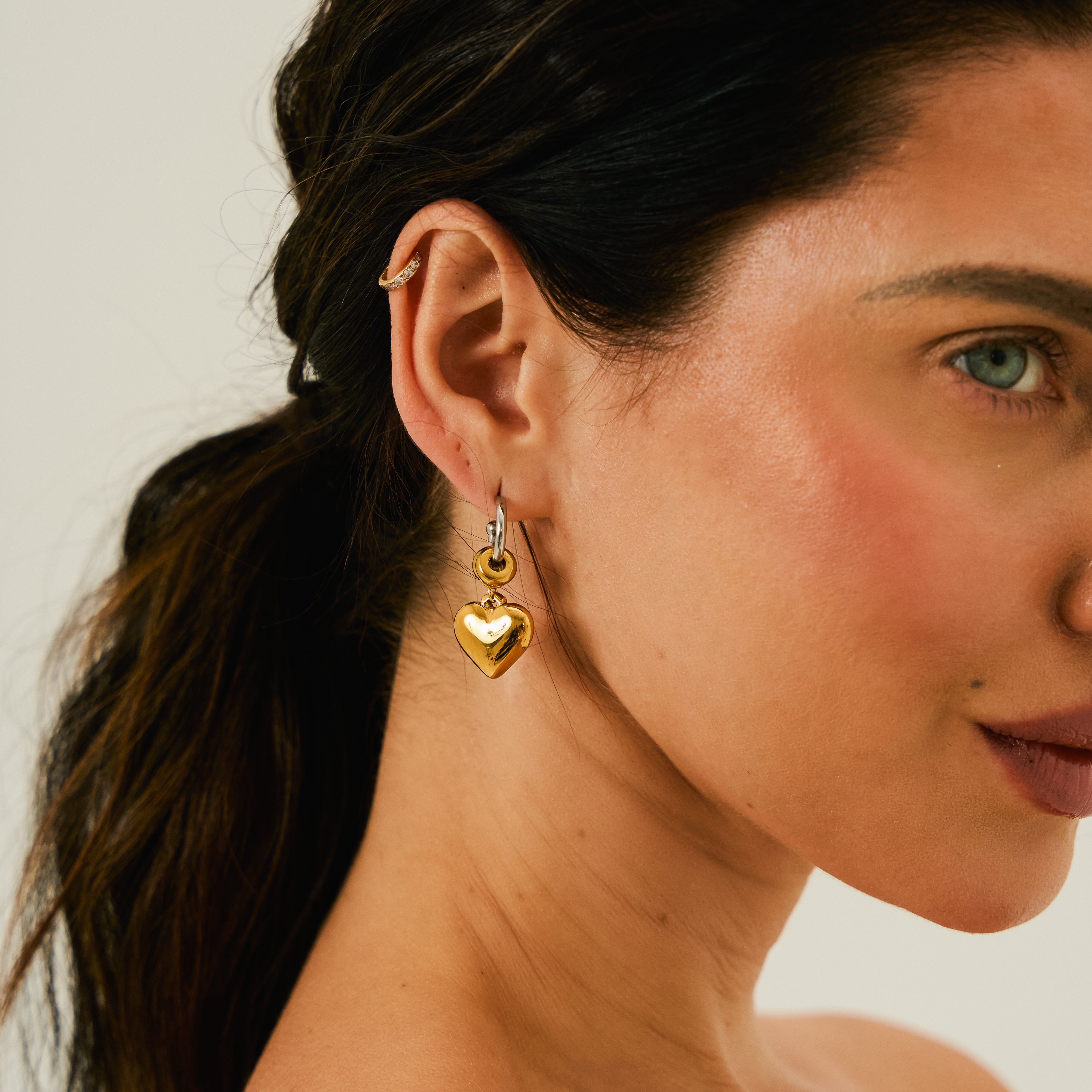 Layla Drop Earrings – Mixed Metals Irregular Convertible Drops