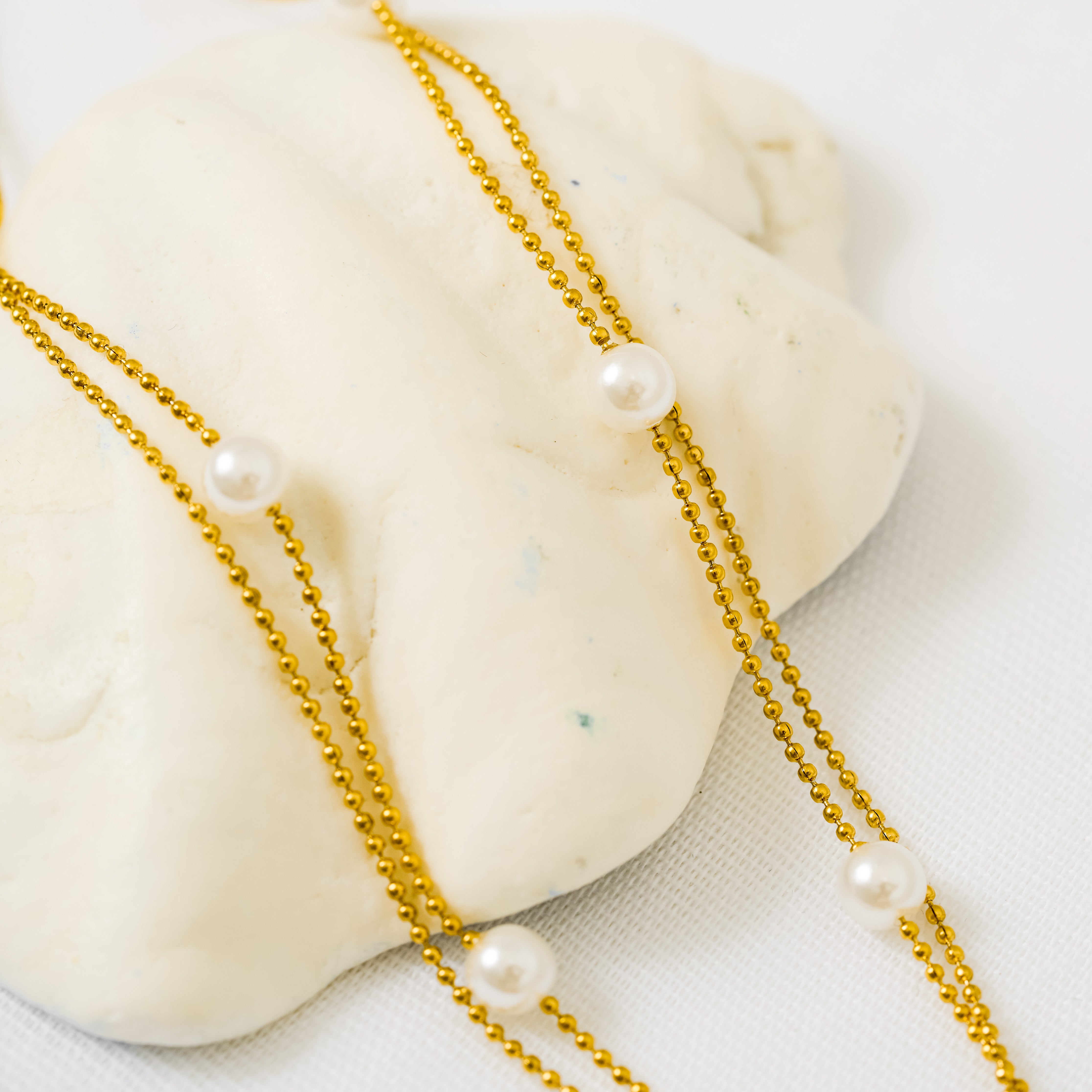 Salma Floating Pearl Choker in 18K Gold Plating