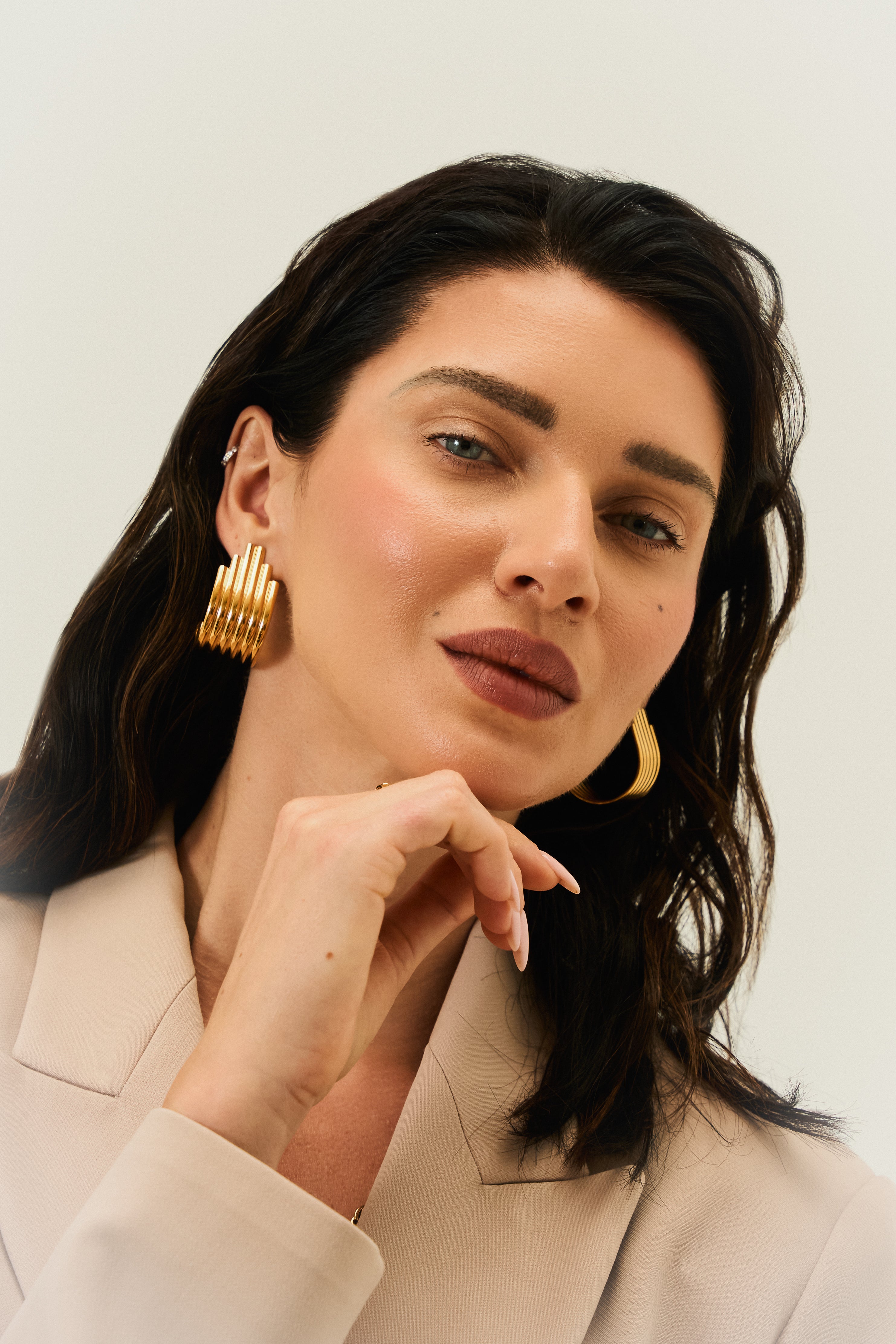 Ophelia Arc Earrings in 18K Gold Plated