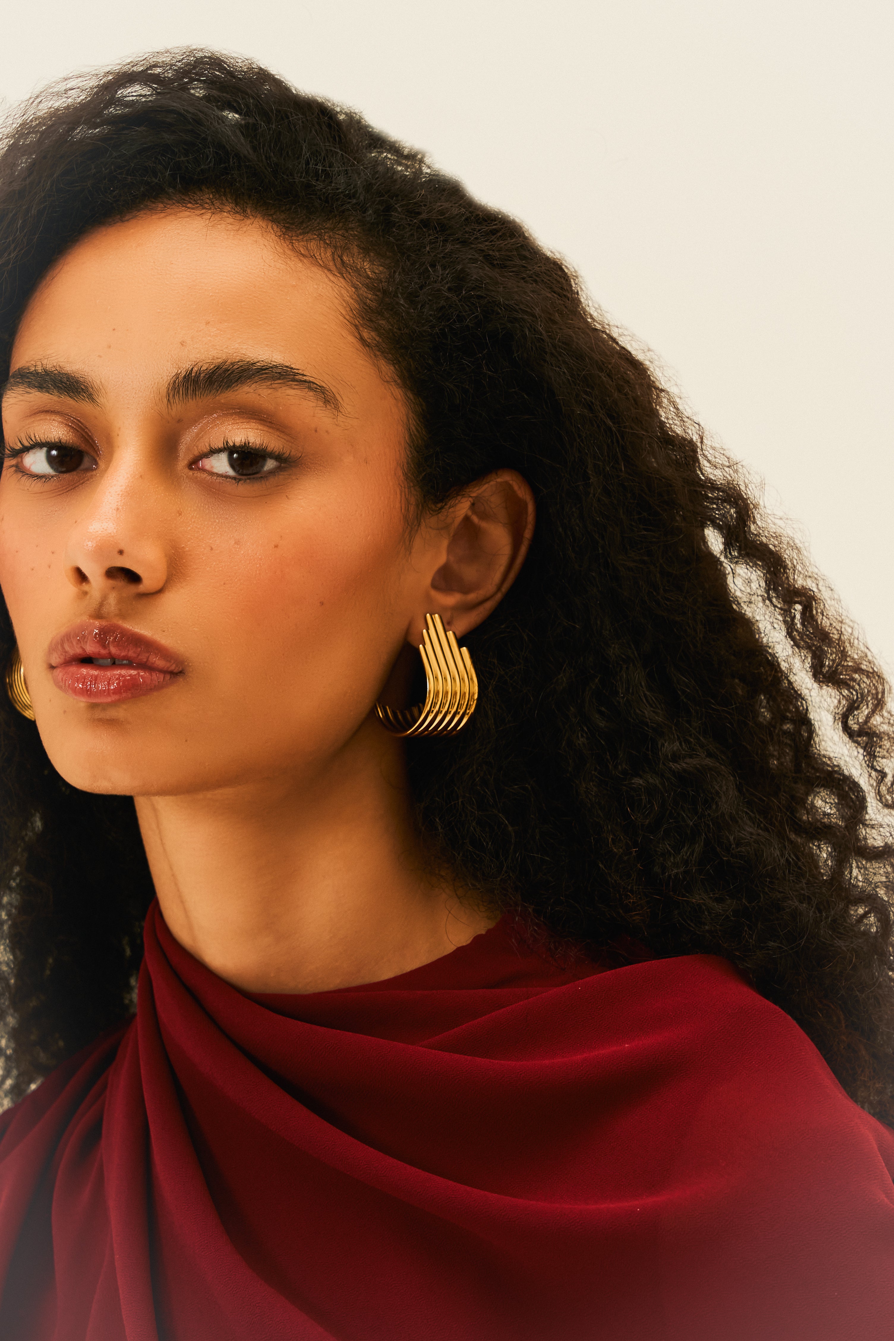 Ophelia Arc Earrings in 18K Gold Plated