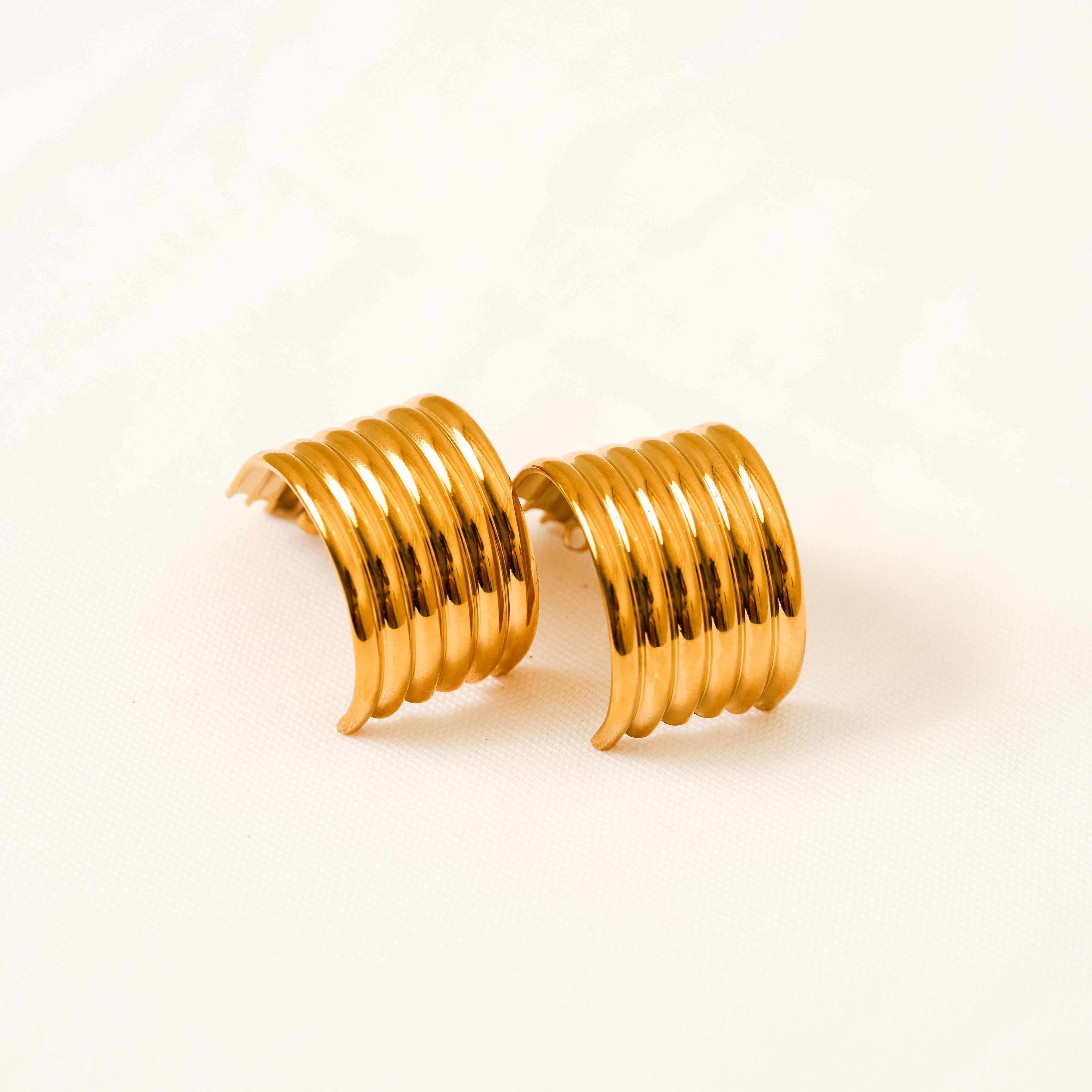 Ophelia Arc Earrings in 18K Gold Plated