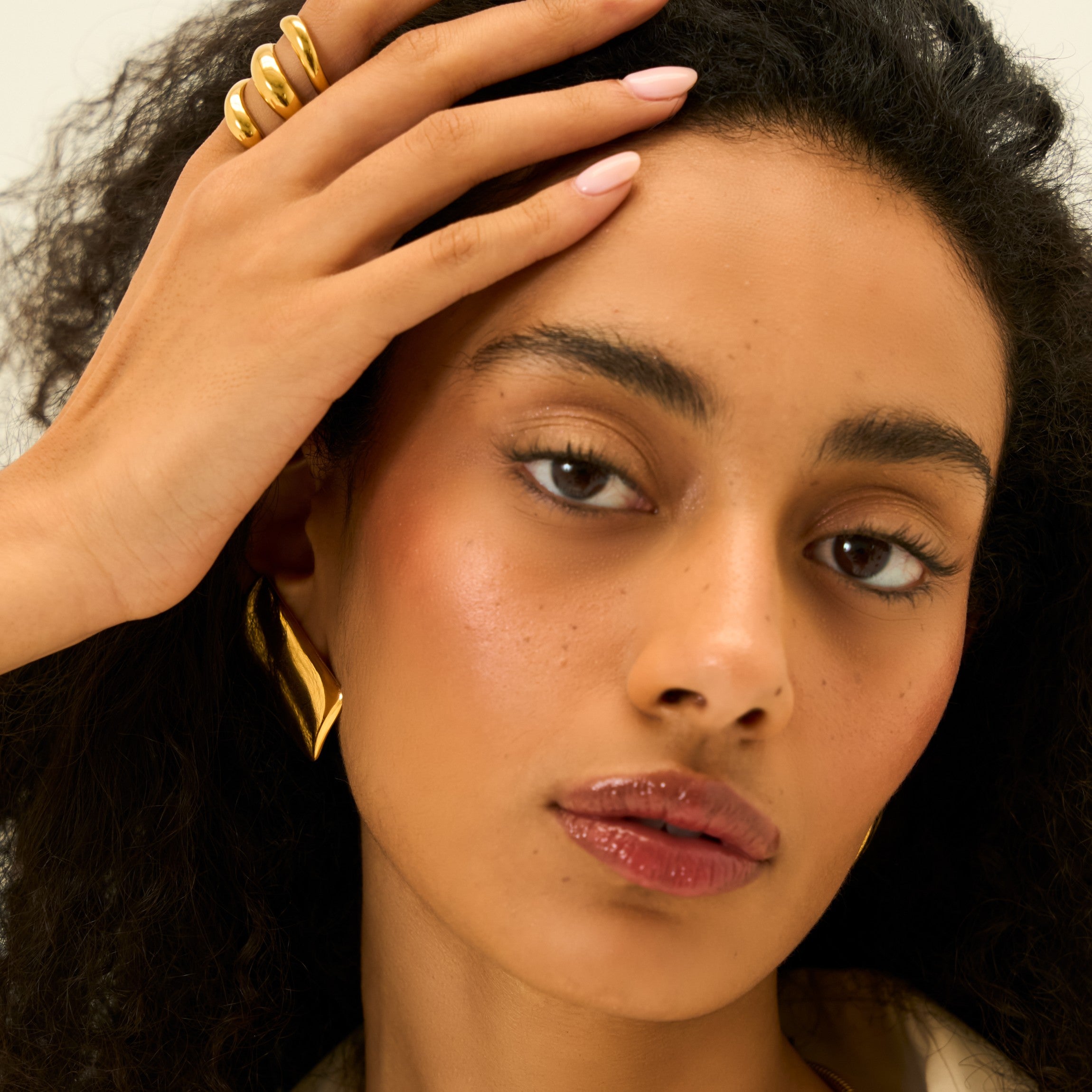 Sylvie Twisted Gold Ring in 18K Gold Plated