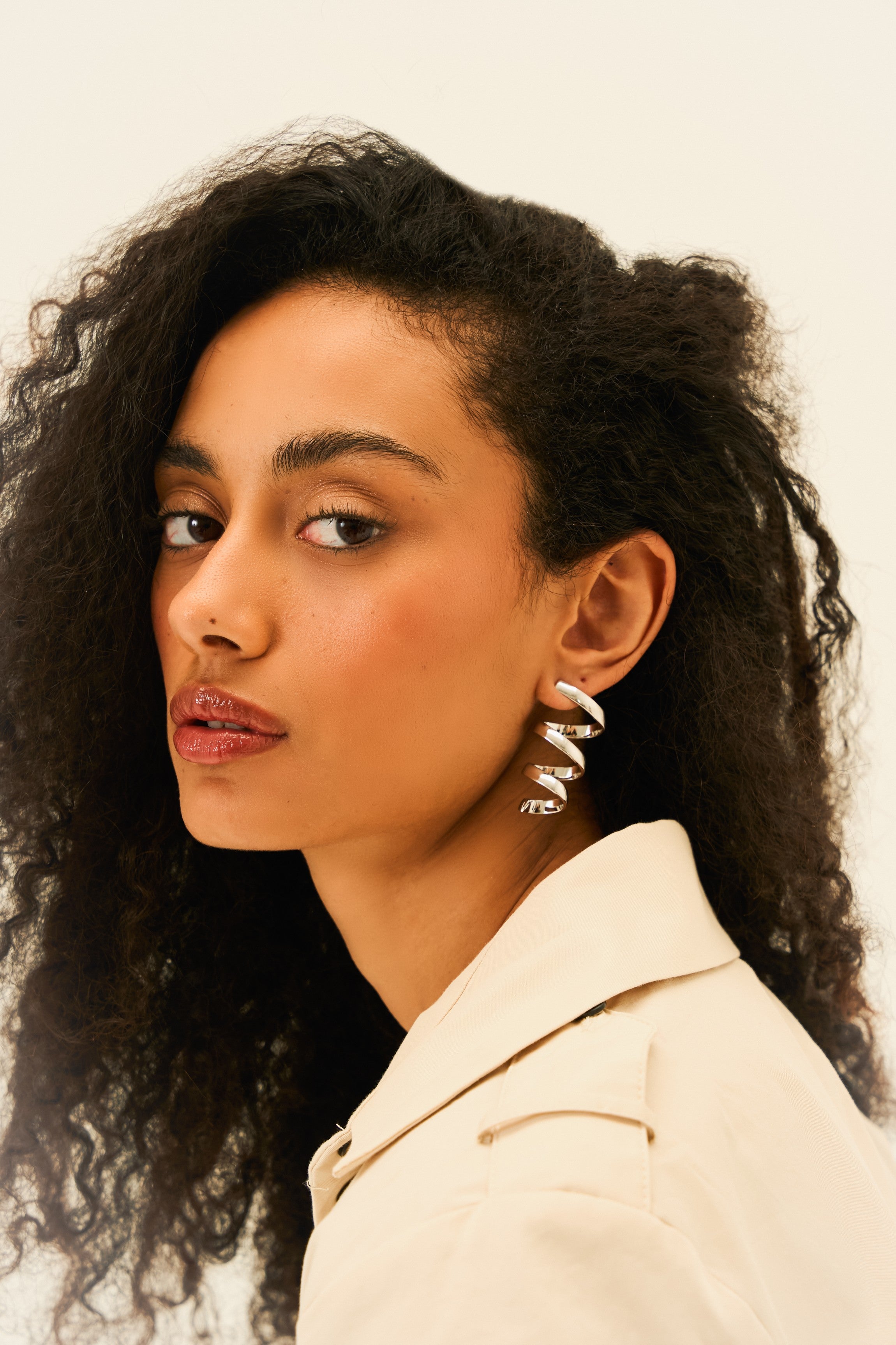 Sylvie Twisted Silver Earrings