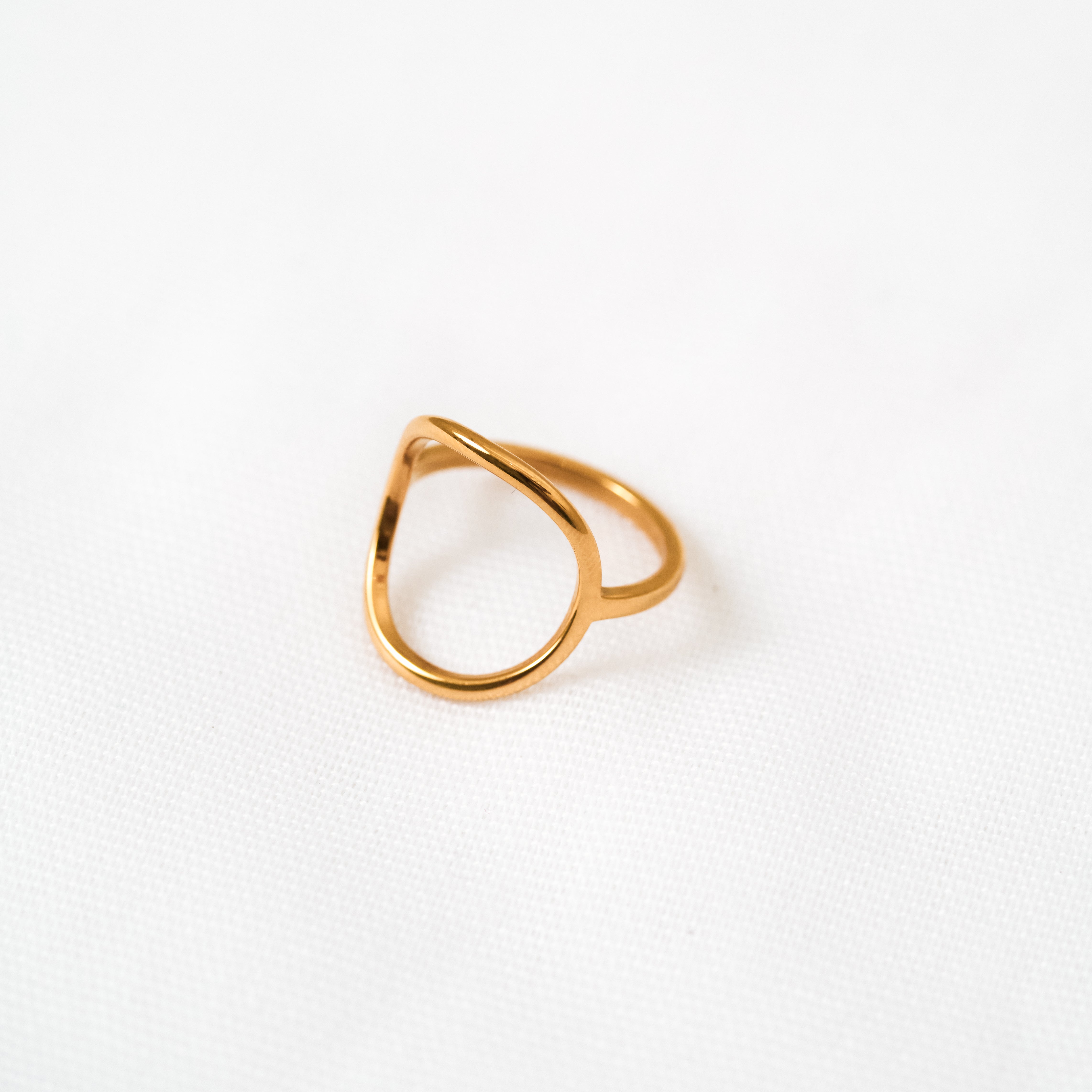 Camille Oval Ring in 18K Gold Plated