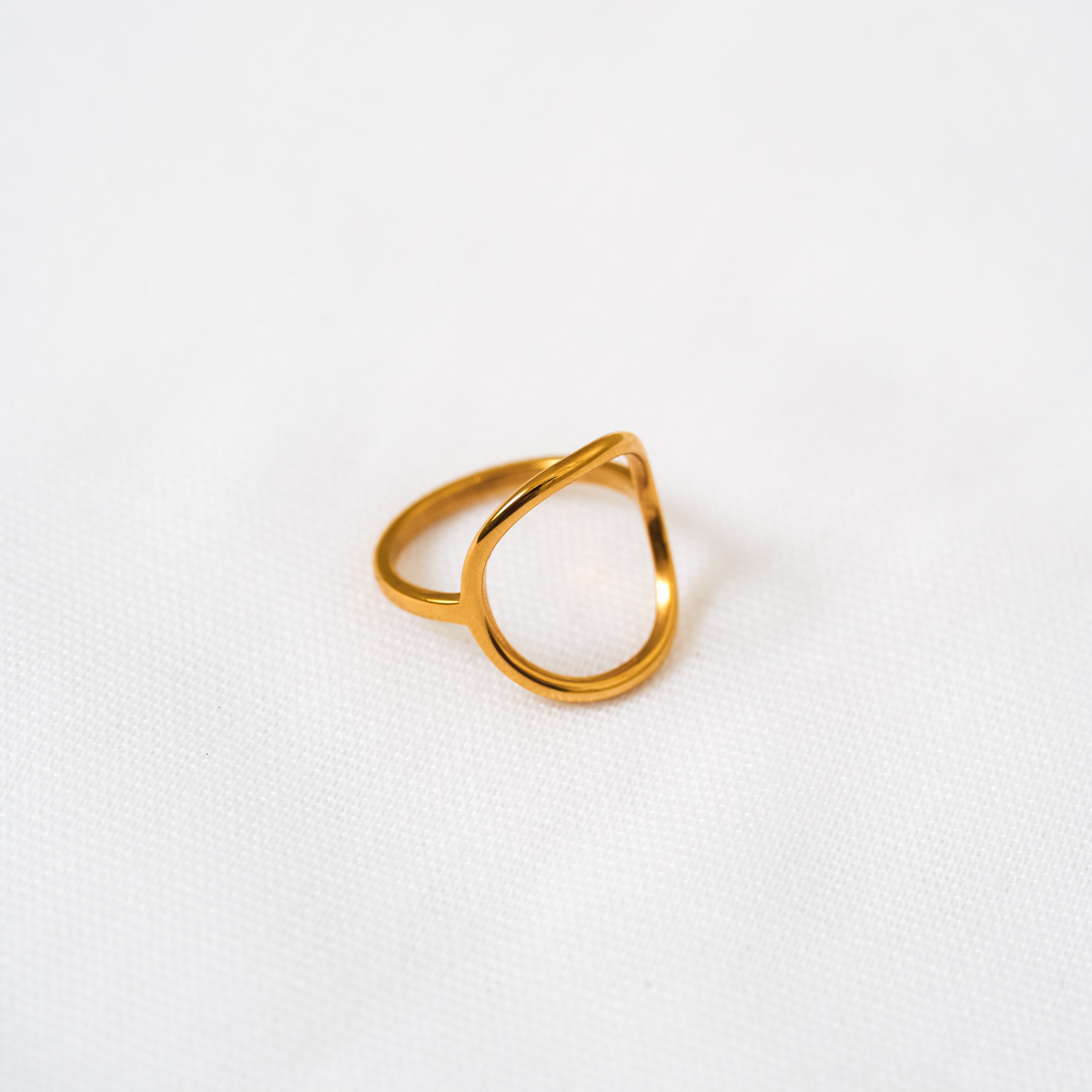Camille Oval Ring in 18K Gold Plated