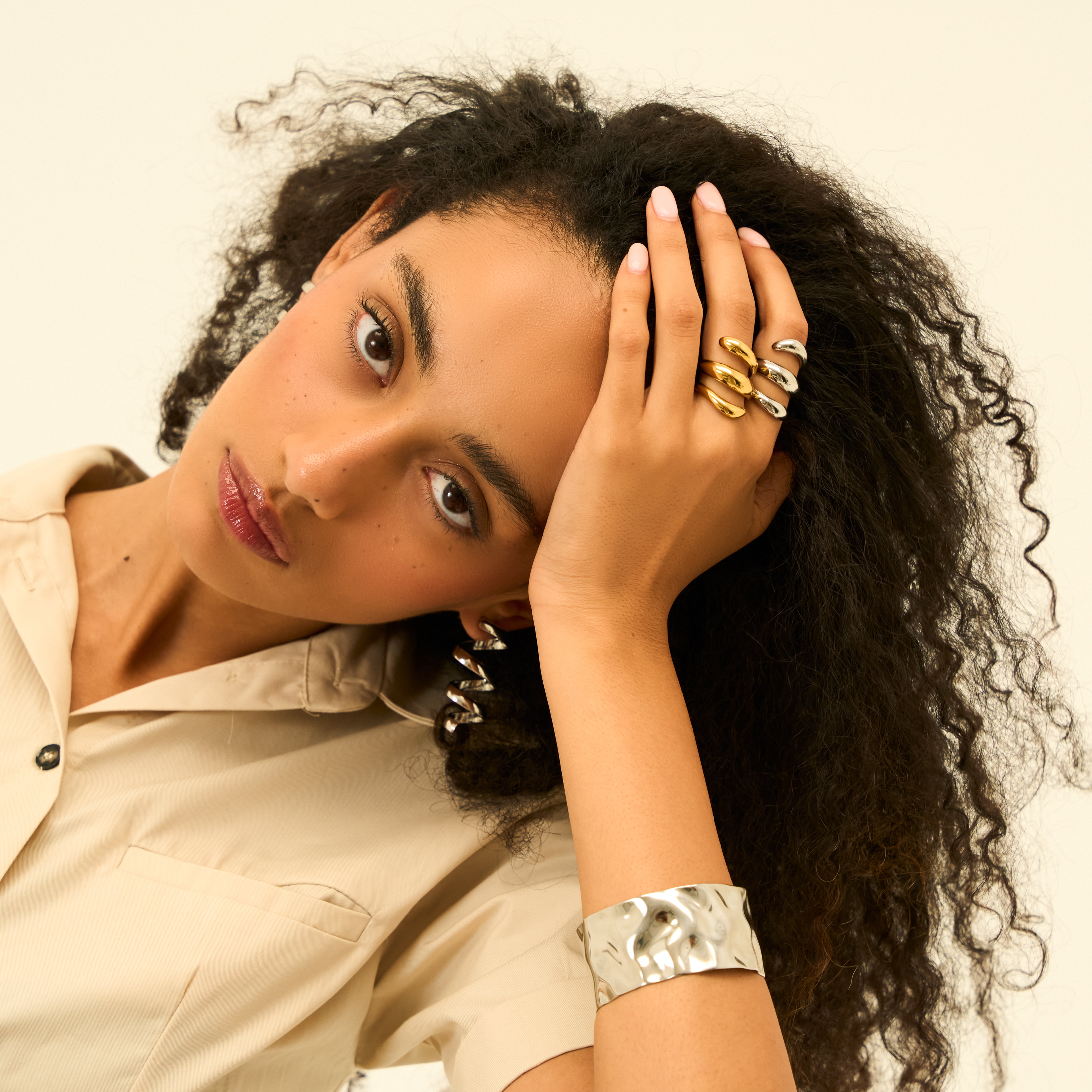 Céline Wave Silver Cuff