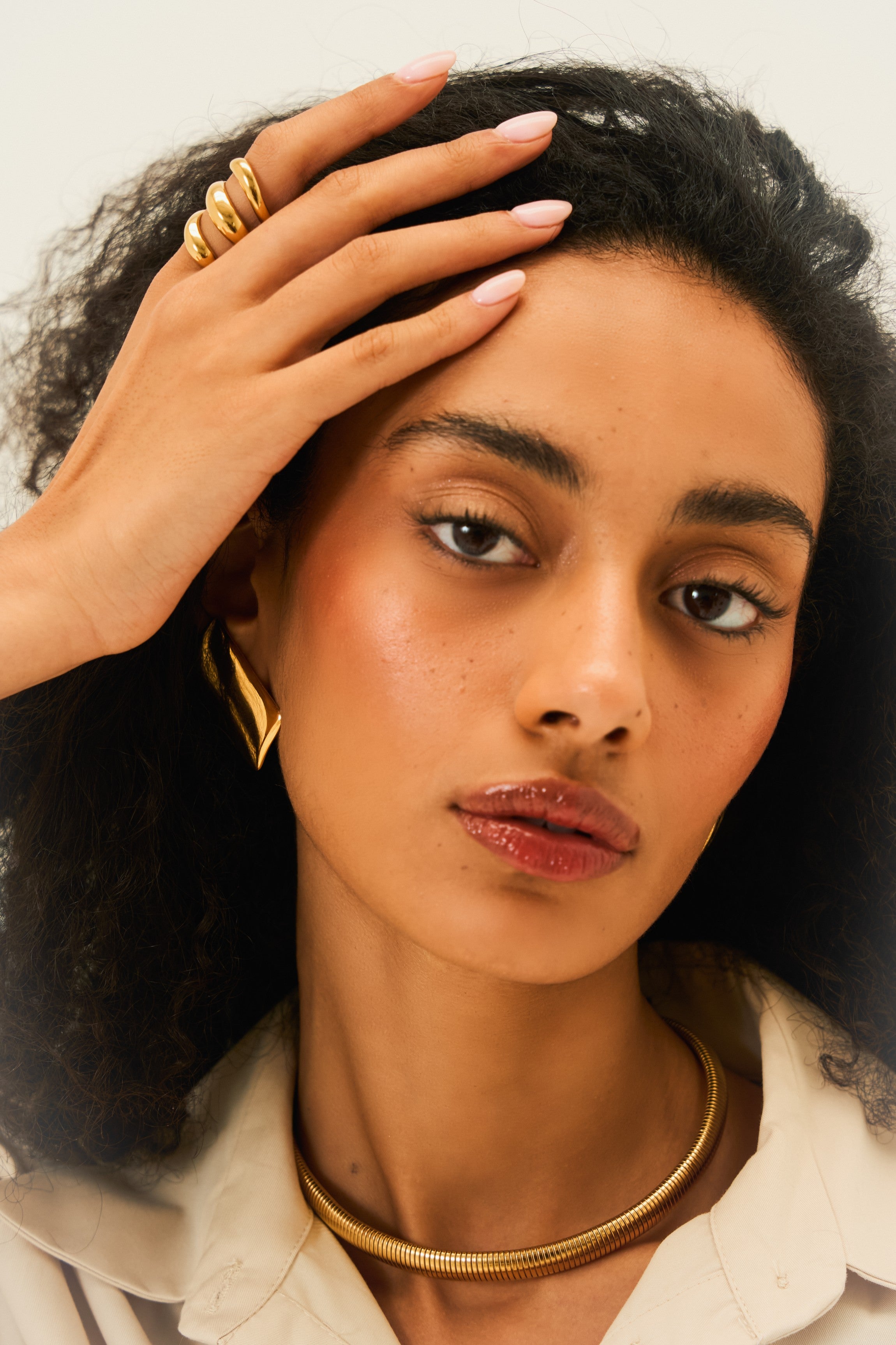 Claire Sculpt Earrings in 18K Gold Plated