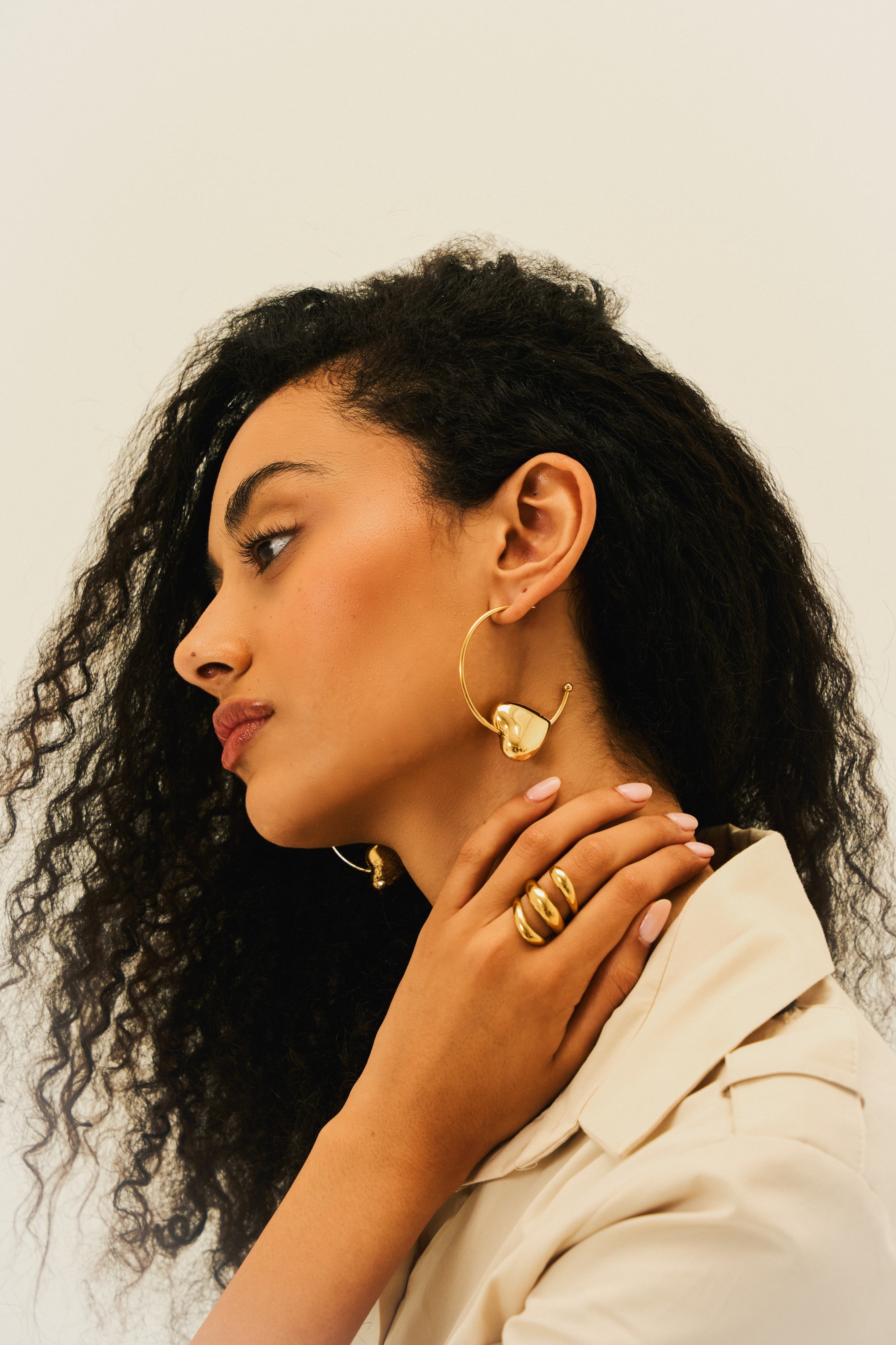 Amora Hoop Earrings in 18K Gold Plated