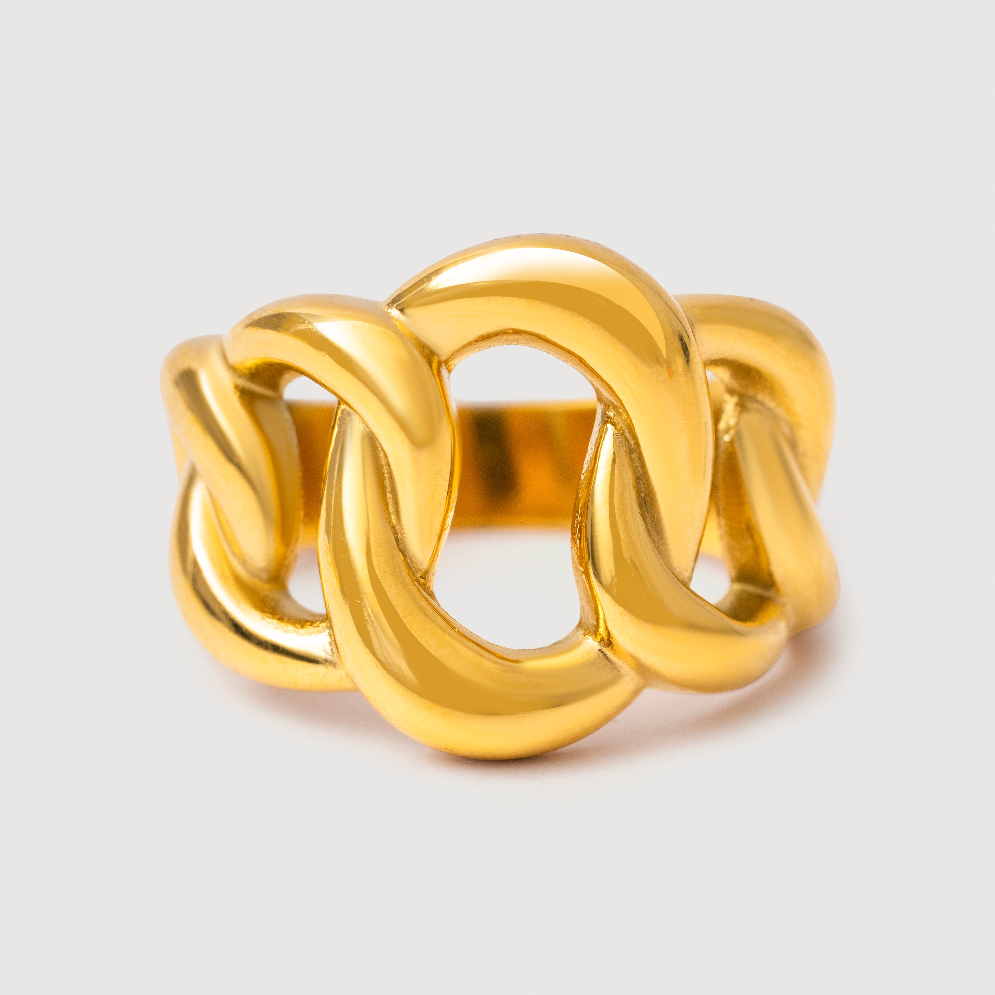Bella Cuban Ring in 18K Gold Plated
