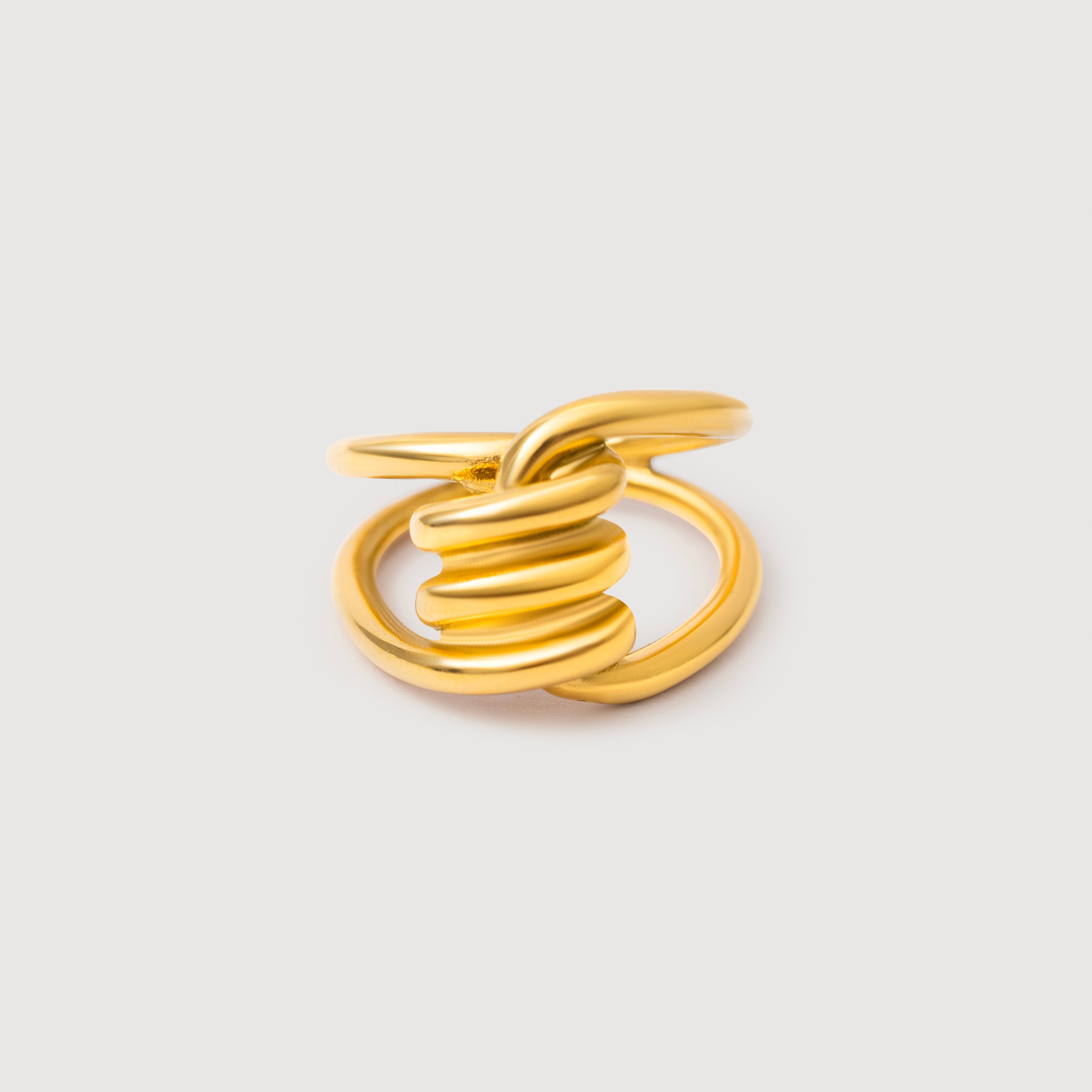 Arya Coil Ring in 18K Gold Plated