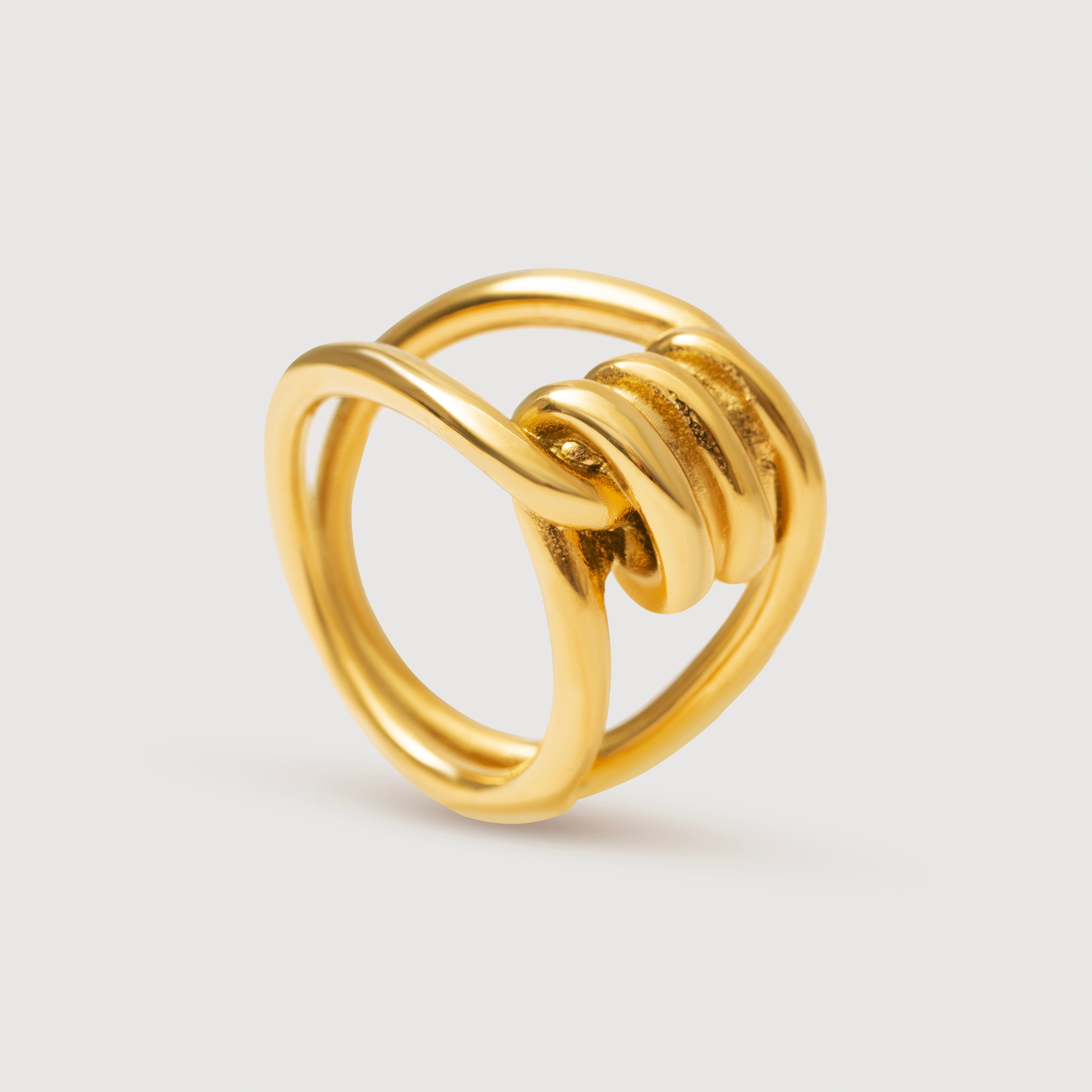 Arya Coil Ring in 18K Gold Plated