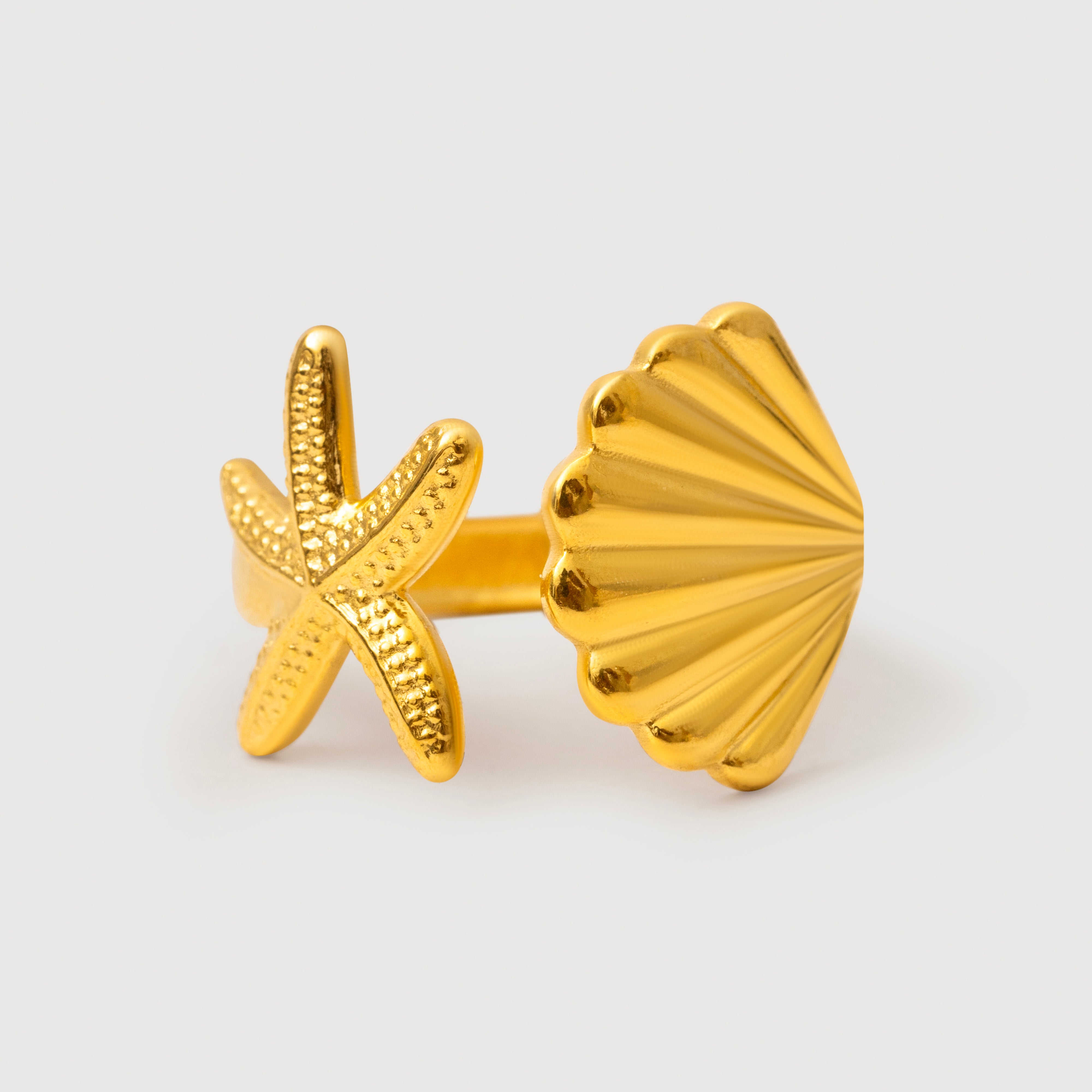 Coastal Charms Ring in 18K Gold Plated