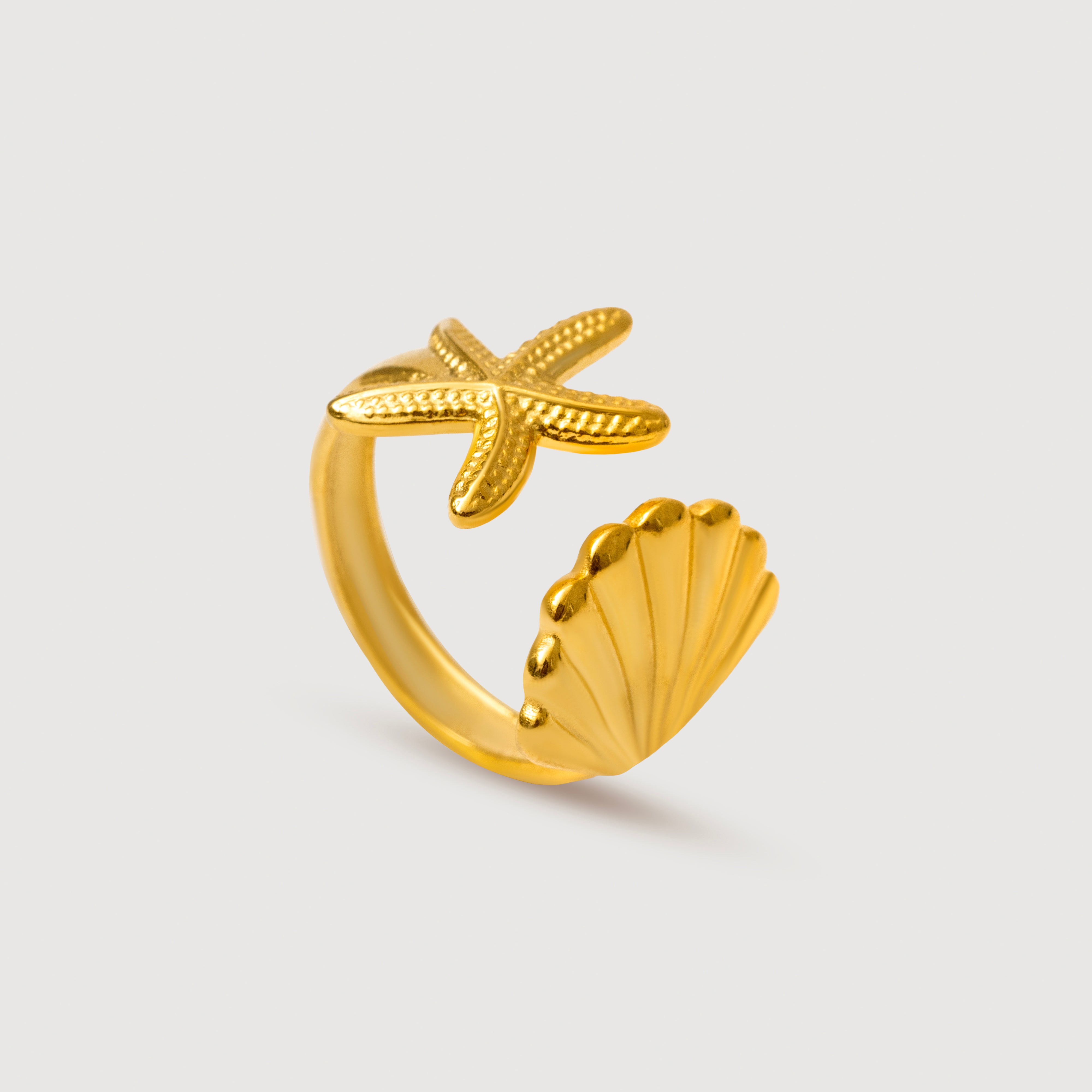 Coastal Charms Ring in 18K Gold Plated