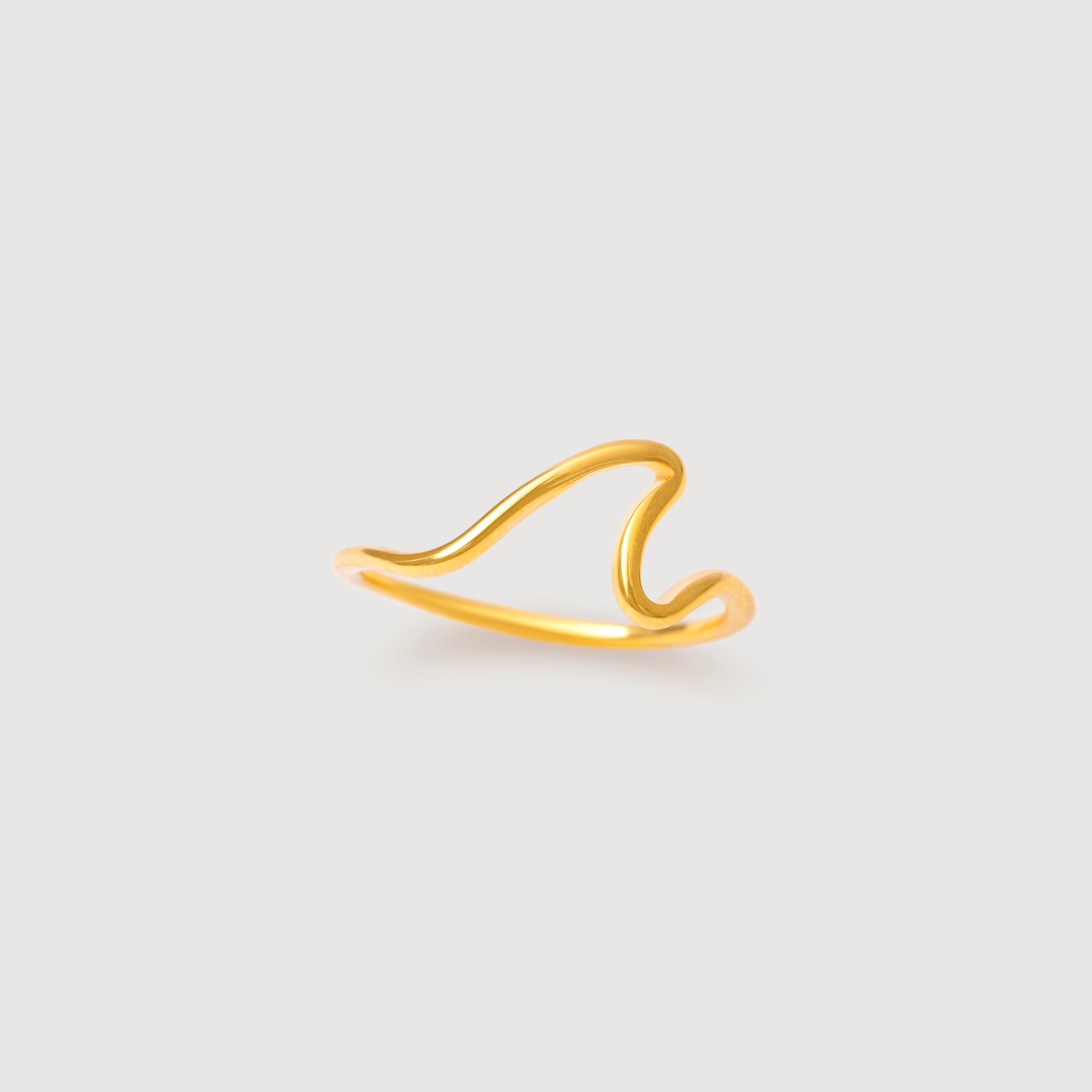 Canggu Wave Ring in 18K Gold Plated