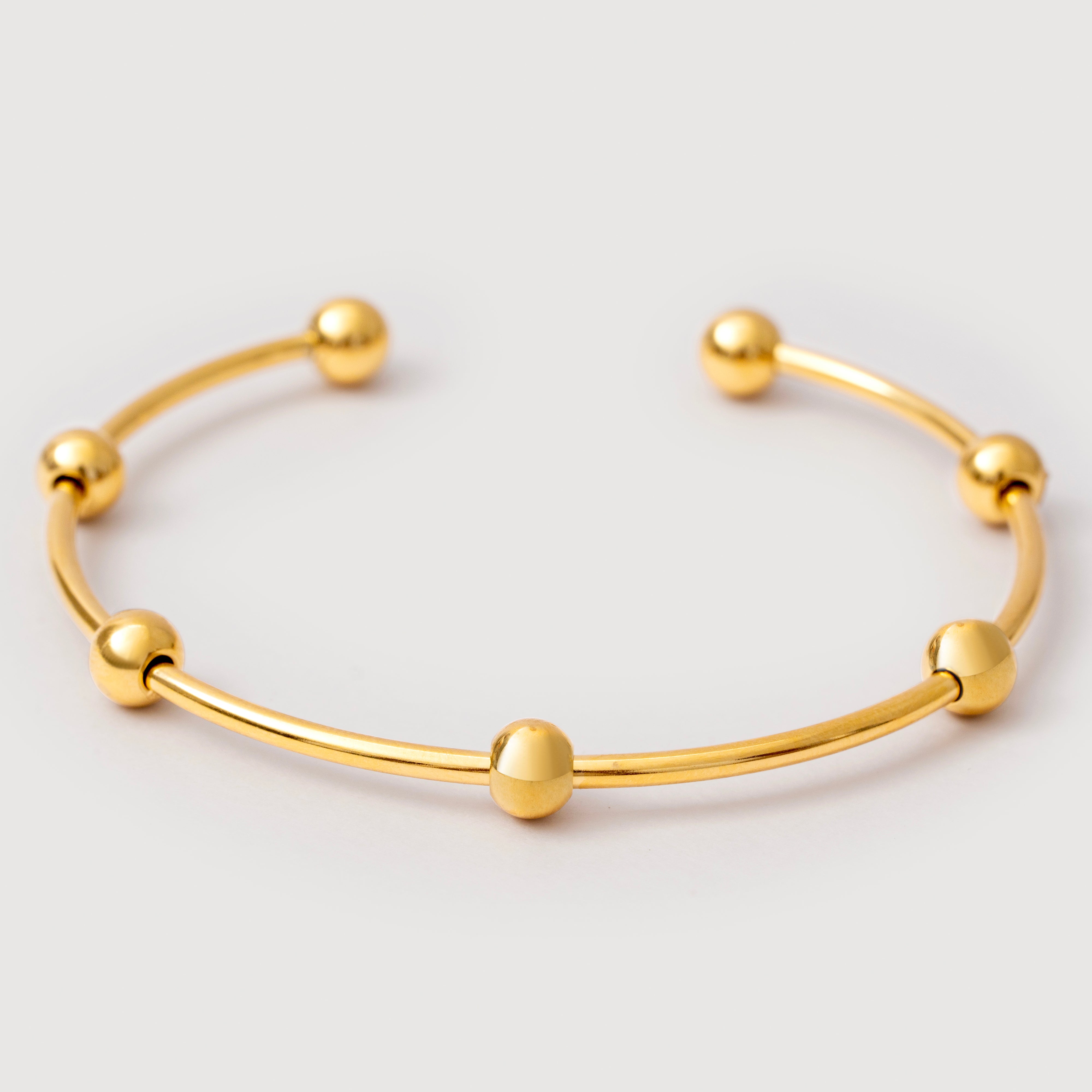 Adara Gold Bangle Bracelet in 18K Gold Plated