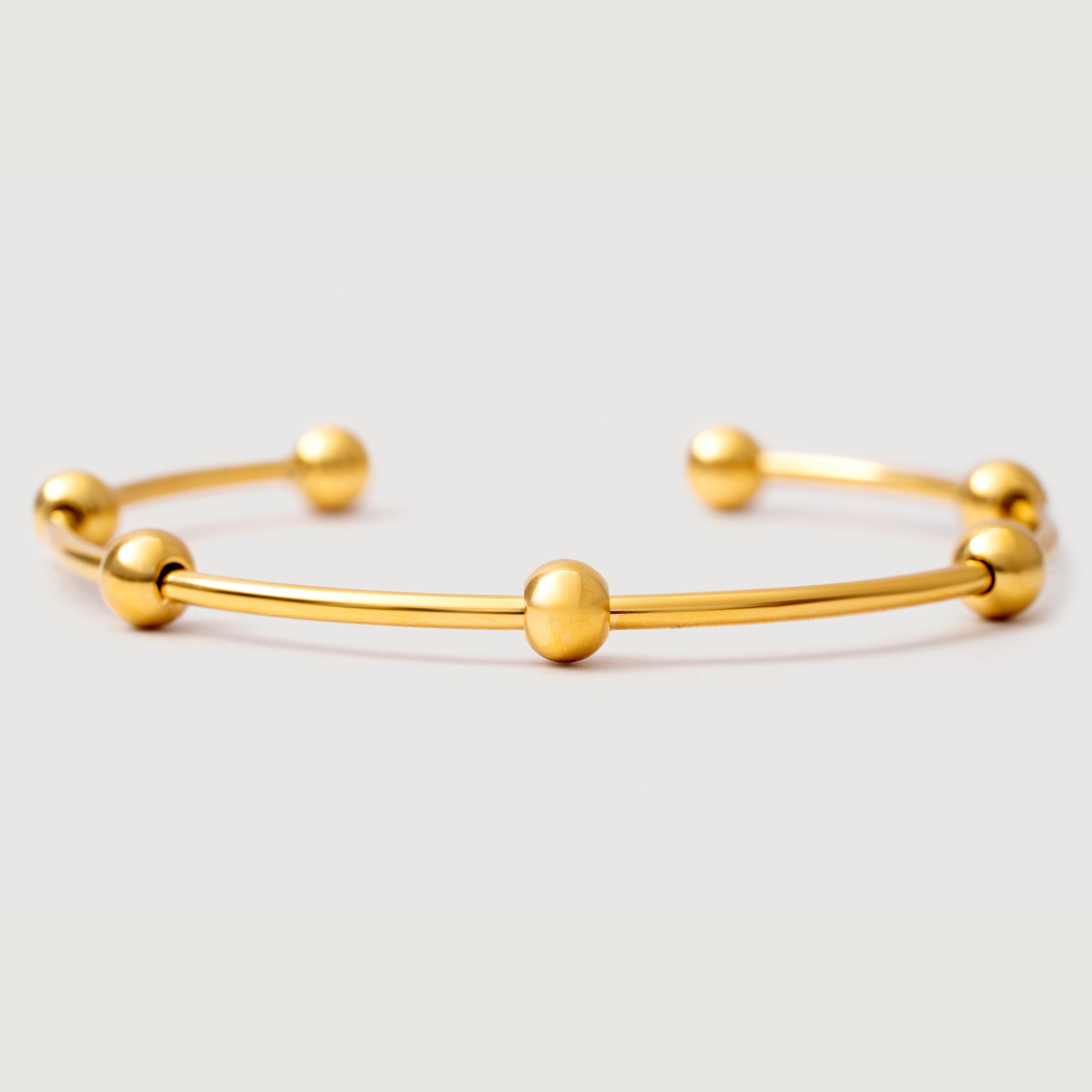 Adara Gold Bangle Bracelet in 18K Gold Plated