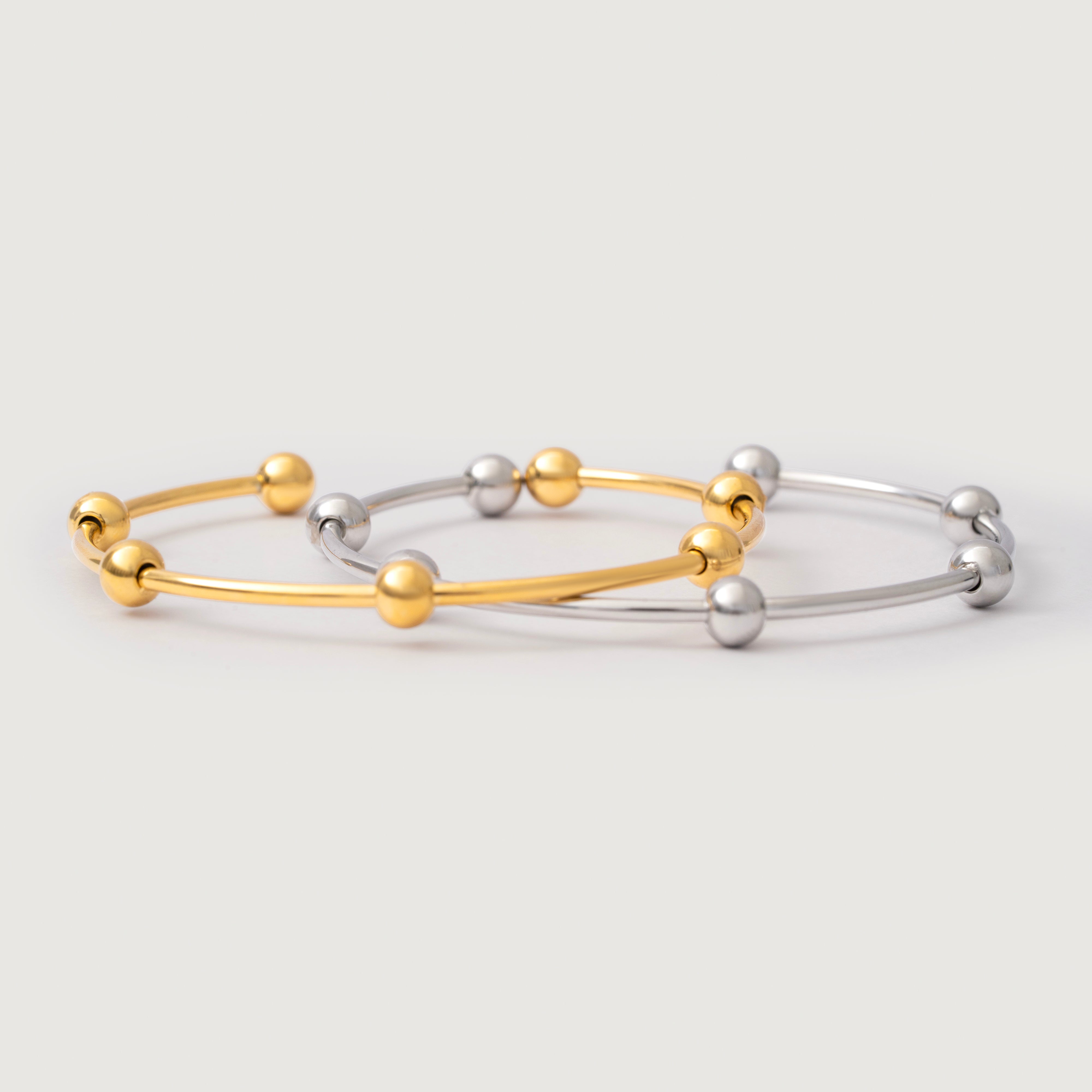 Adara Gold Bangle Bracelet in 18K Gold Plated