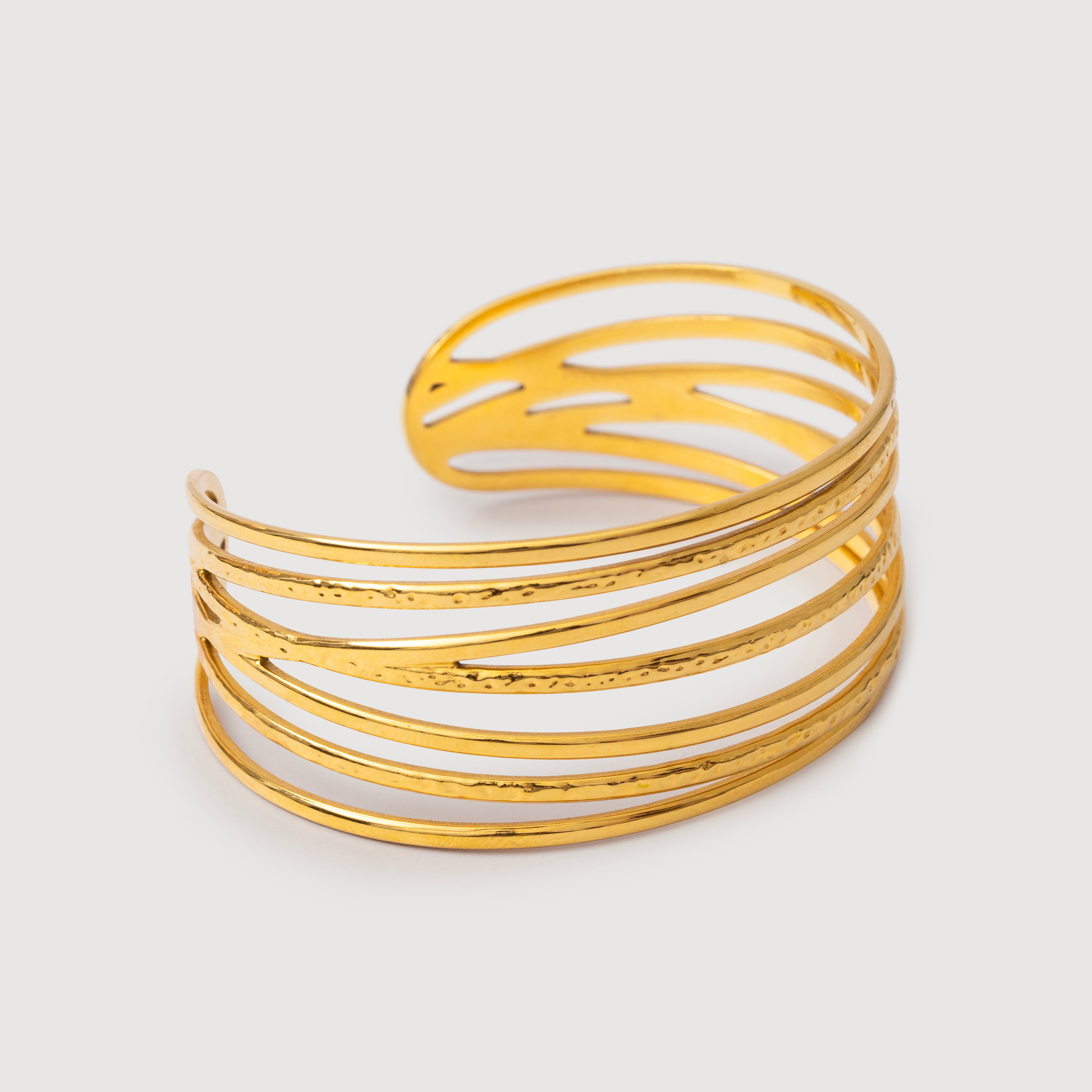 Ollena Cuff Bracelet in 18K Gold Plated