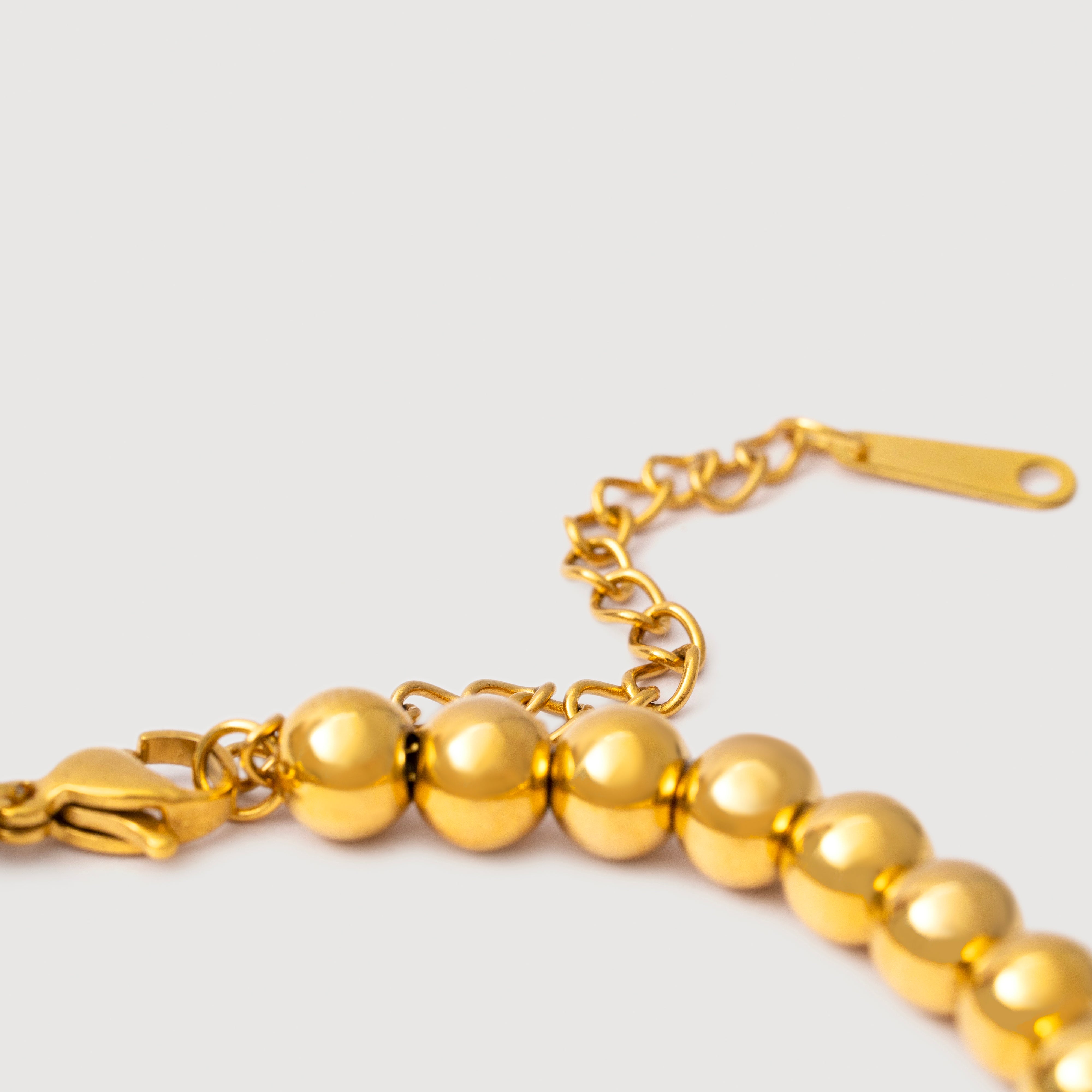 Emas Gold Beaded Bracelet in 18K Gold Plated