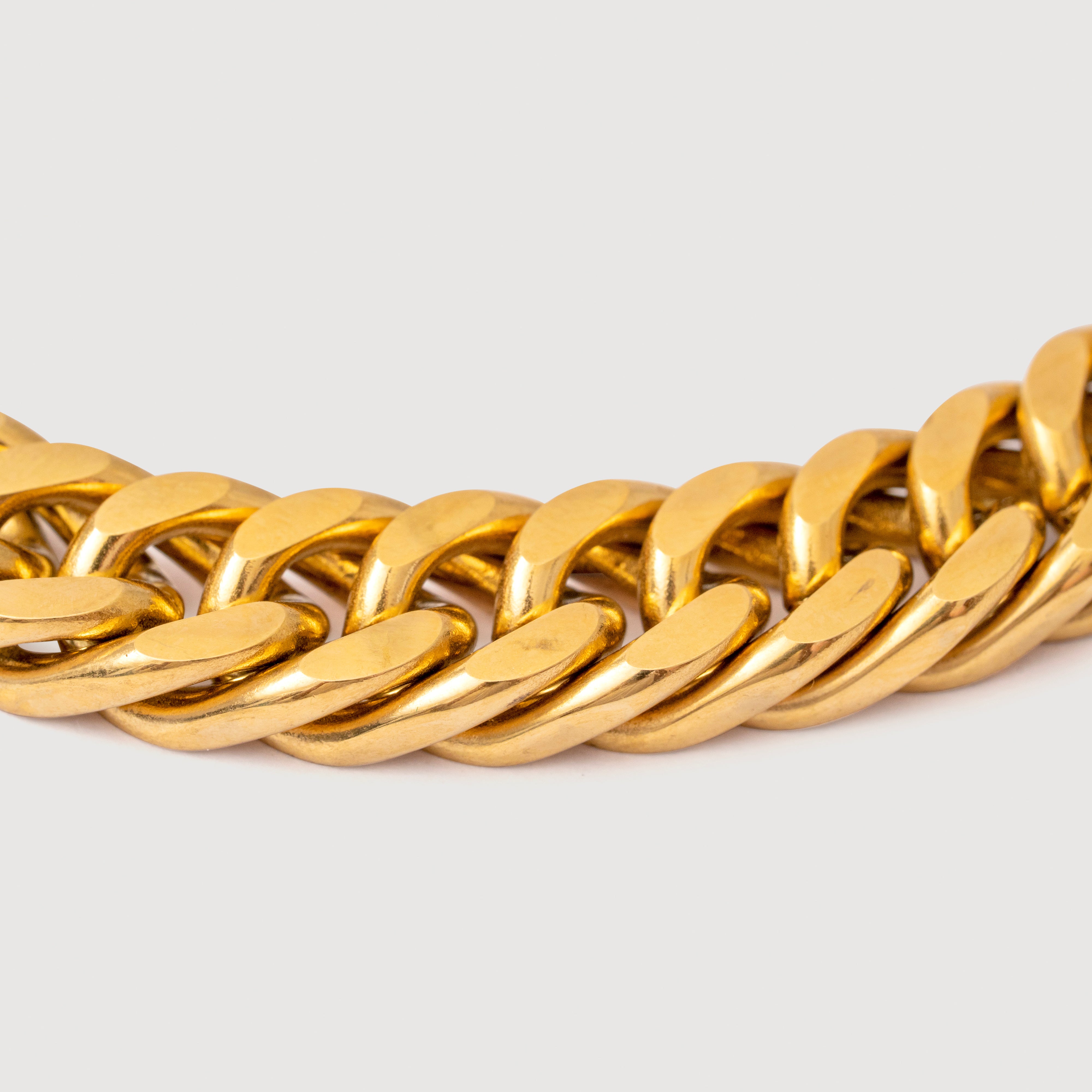 Sanur Seashell Cuban Chain Bracelet in 18K Gold Plated