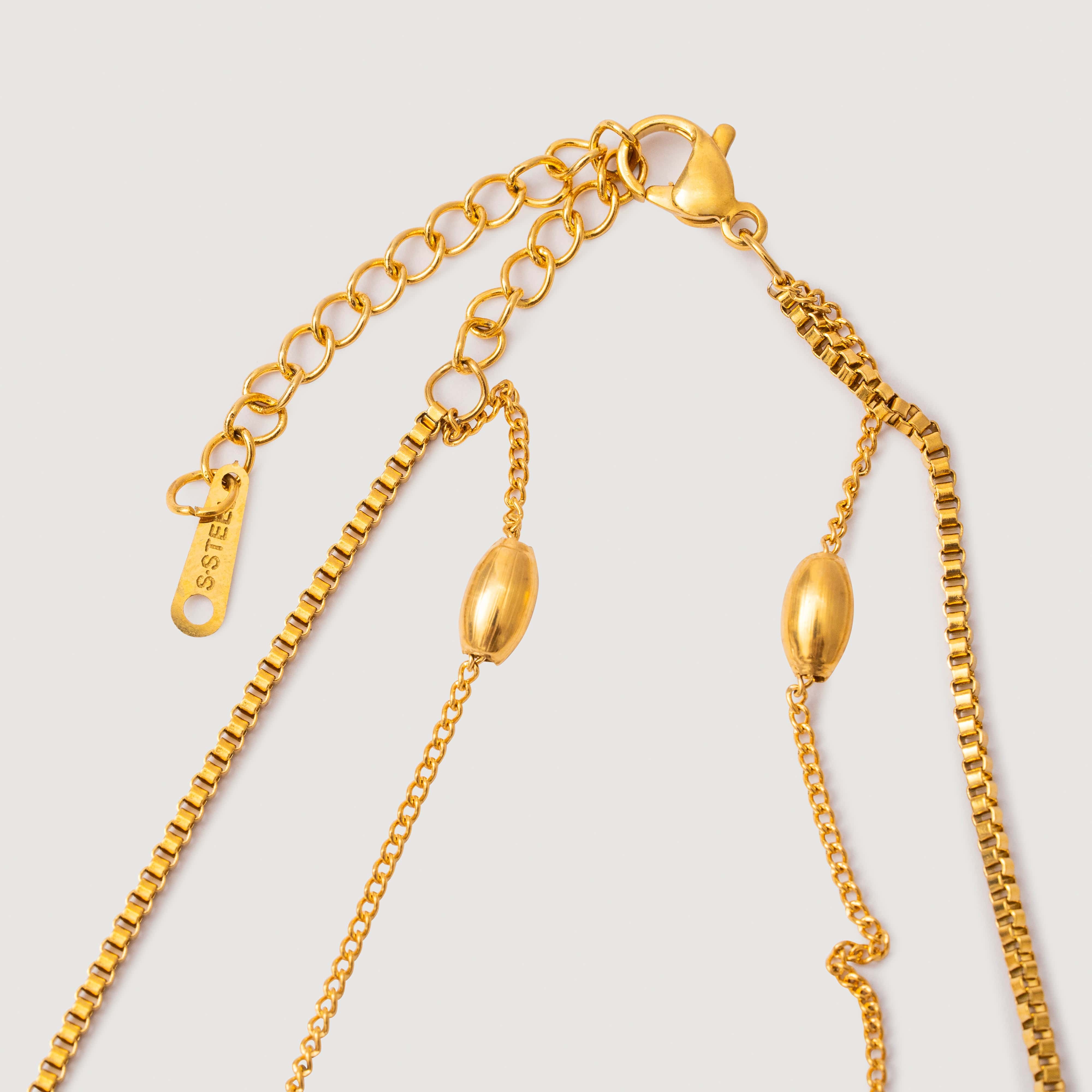 Lila Layered Chain Necklace in 18K Gold Plated