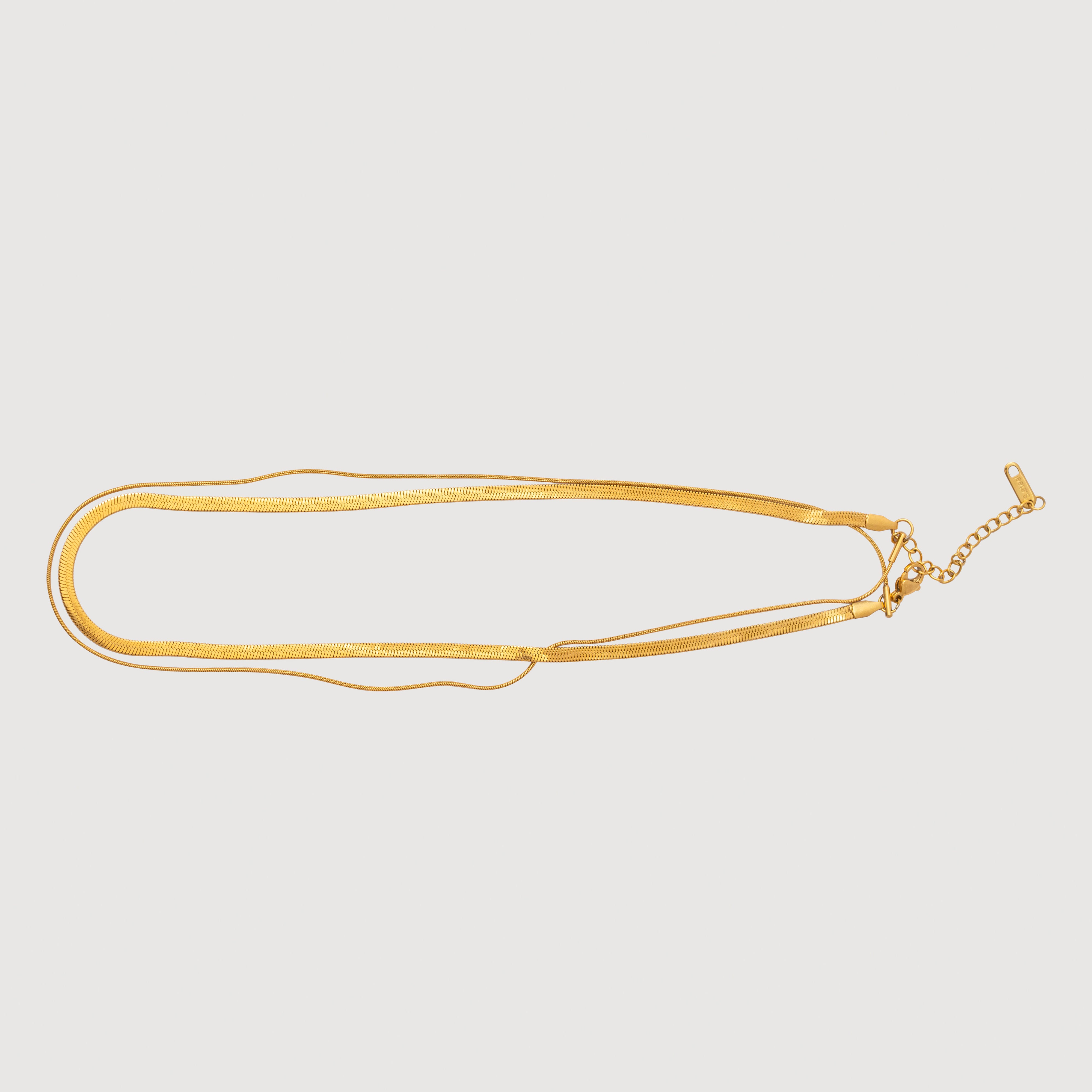 Xena Layered Necklace in 18K Gold Plated