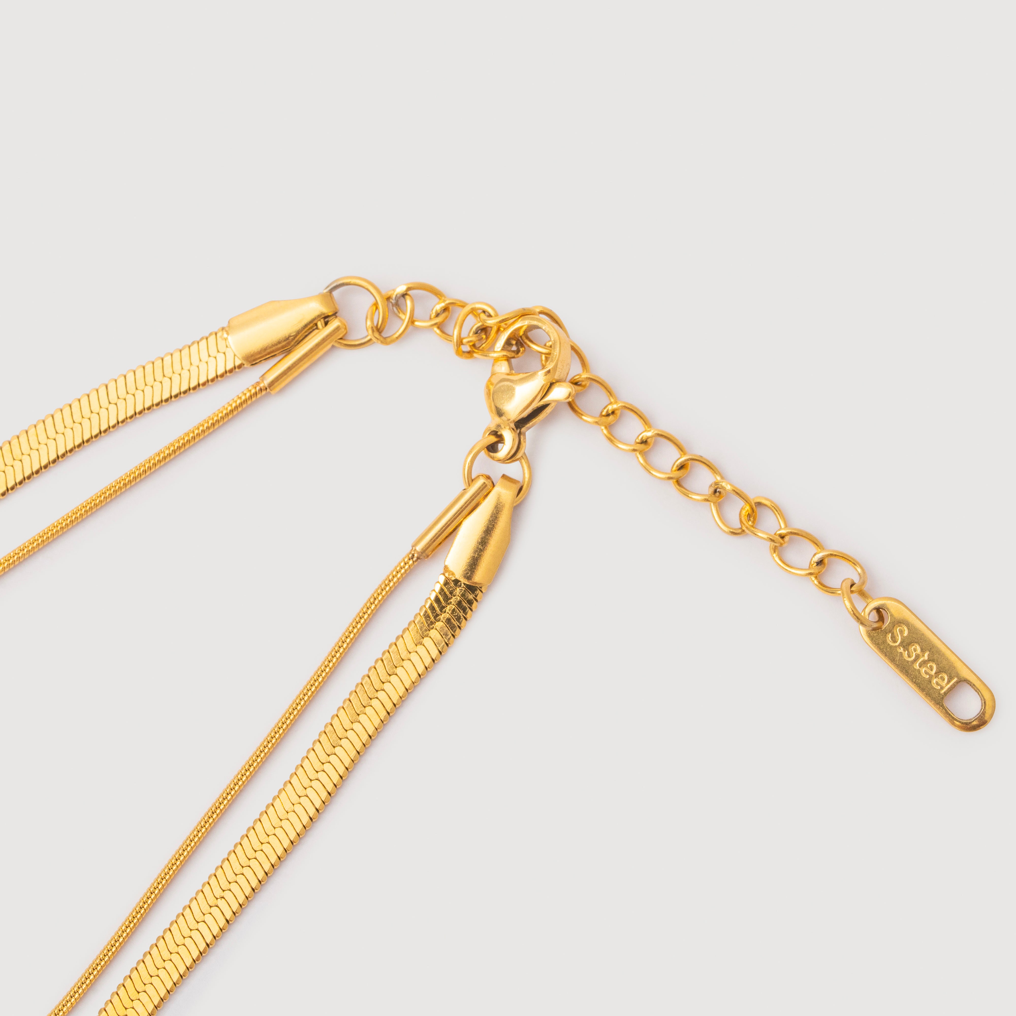 Xena Layered Necklace in 18K Gold Plated