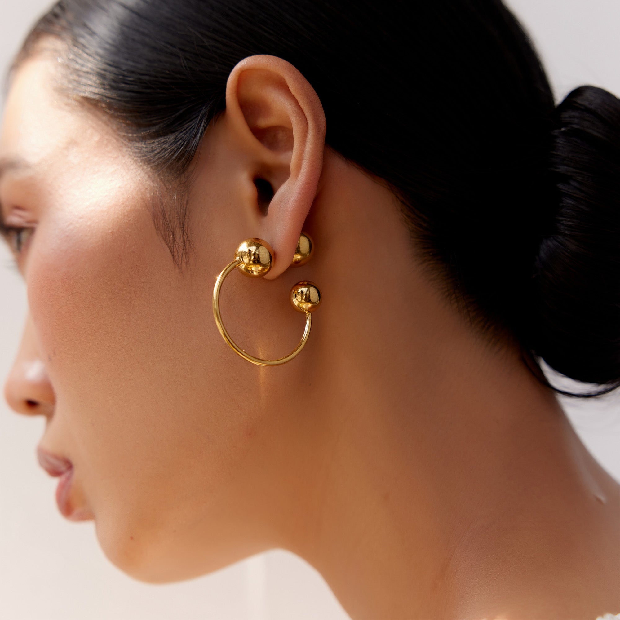 Ares Statement Earrings in 18K Gold Plated