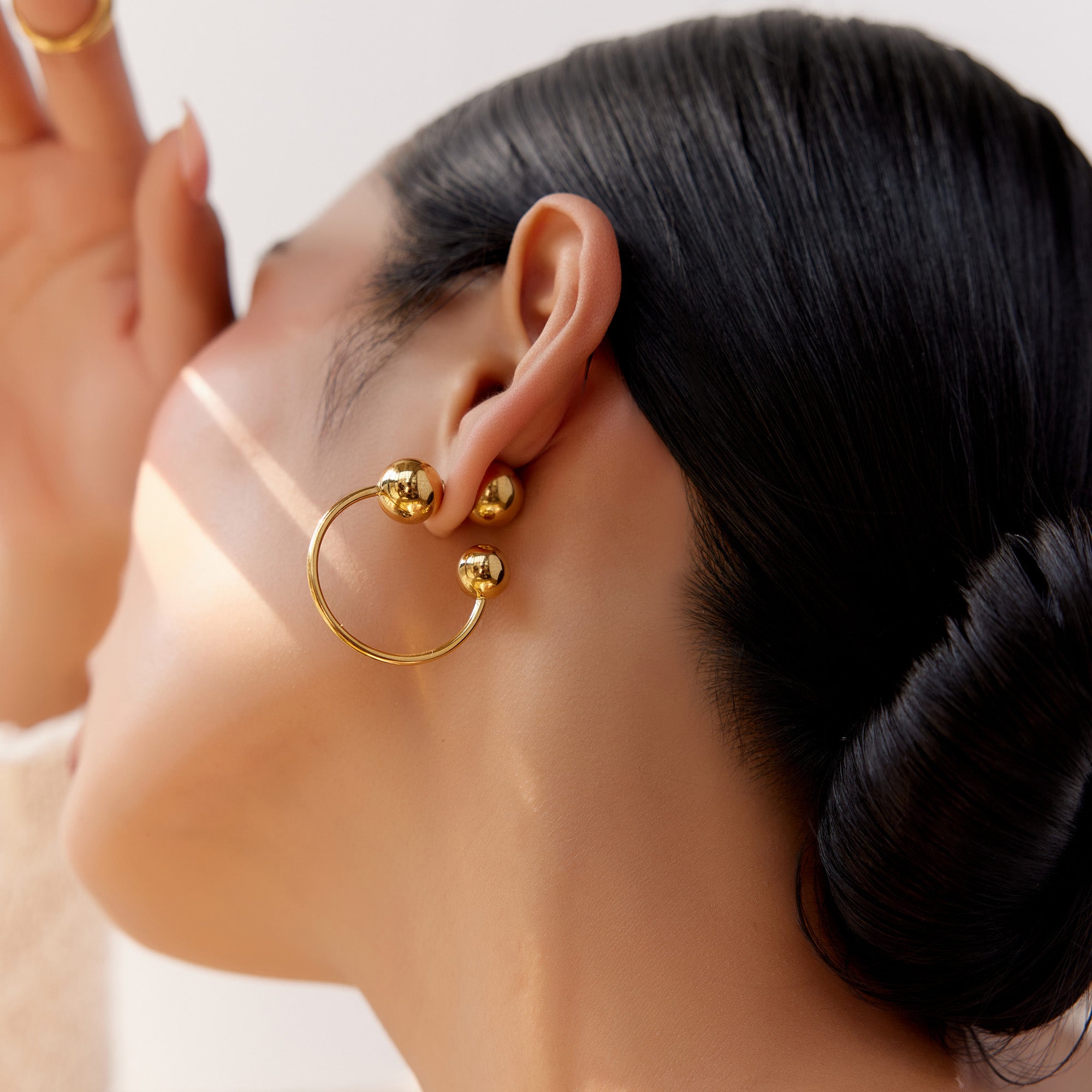 Ares Statement Earrings in 18K Gold Plated
