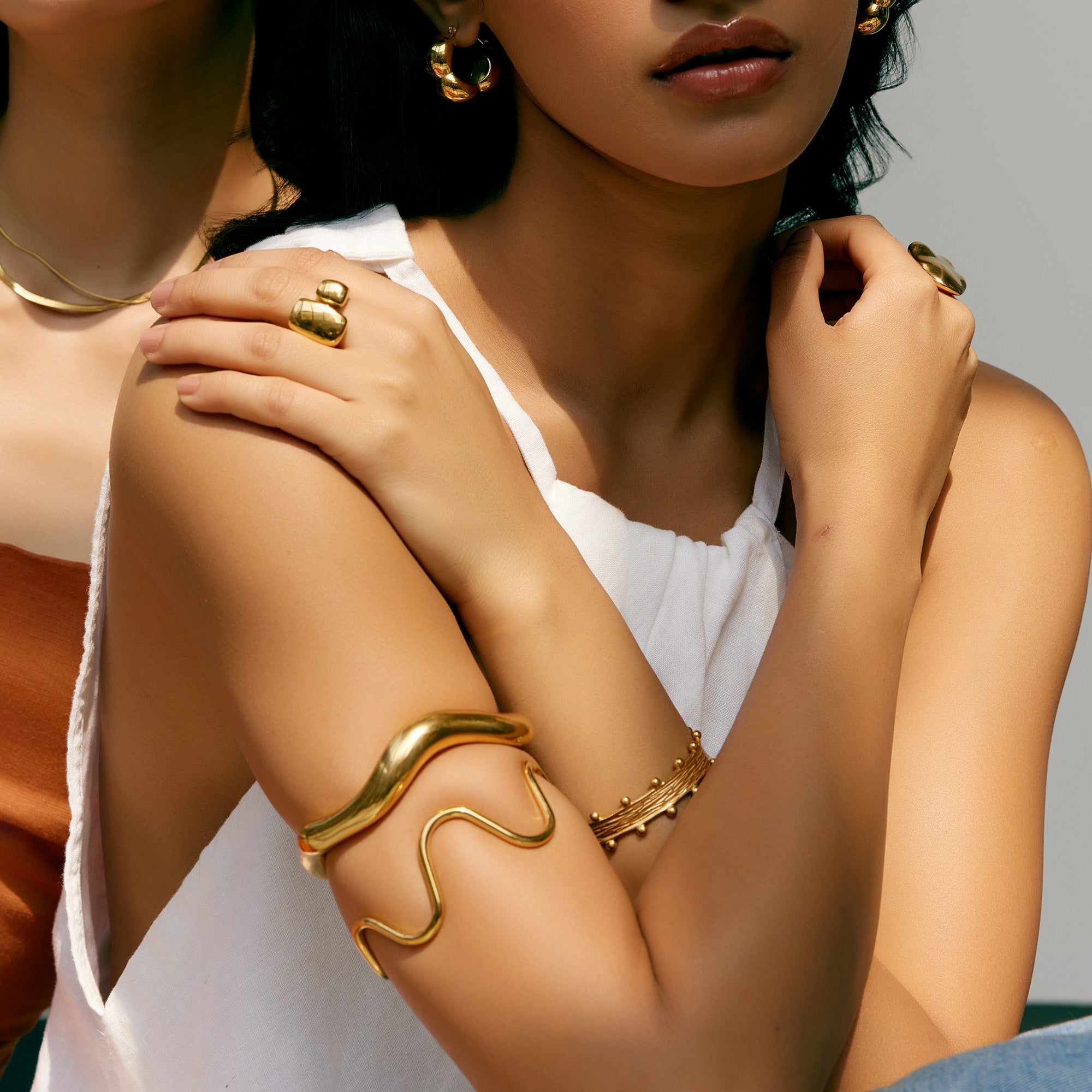 Yemaya Bangle Bracelet in 18K Gold Plated