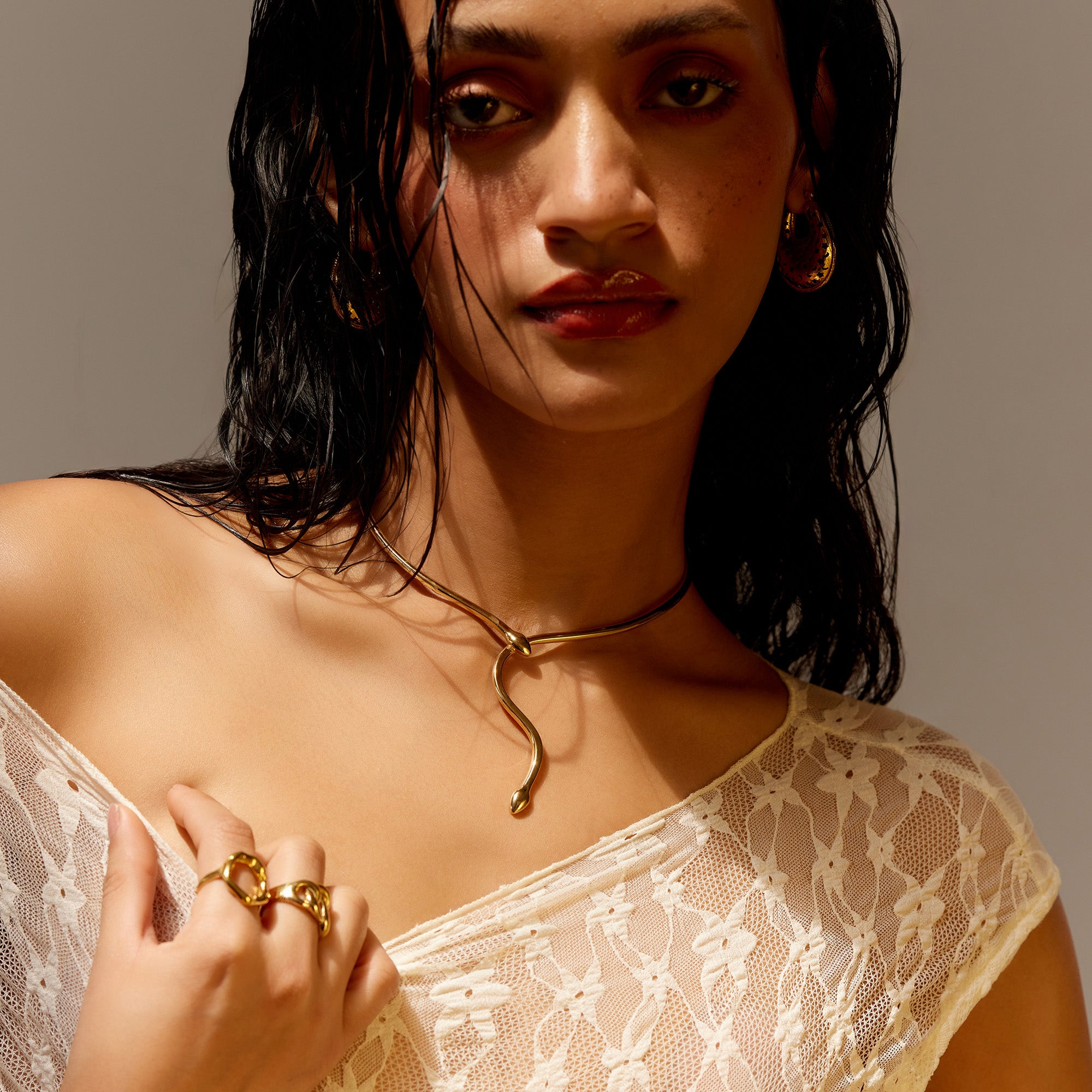 Nagini Necklace in 18K Gold Plated