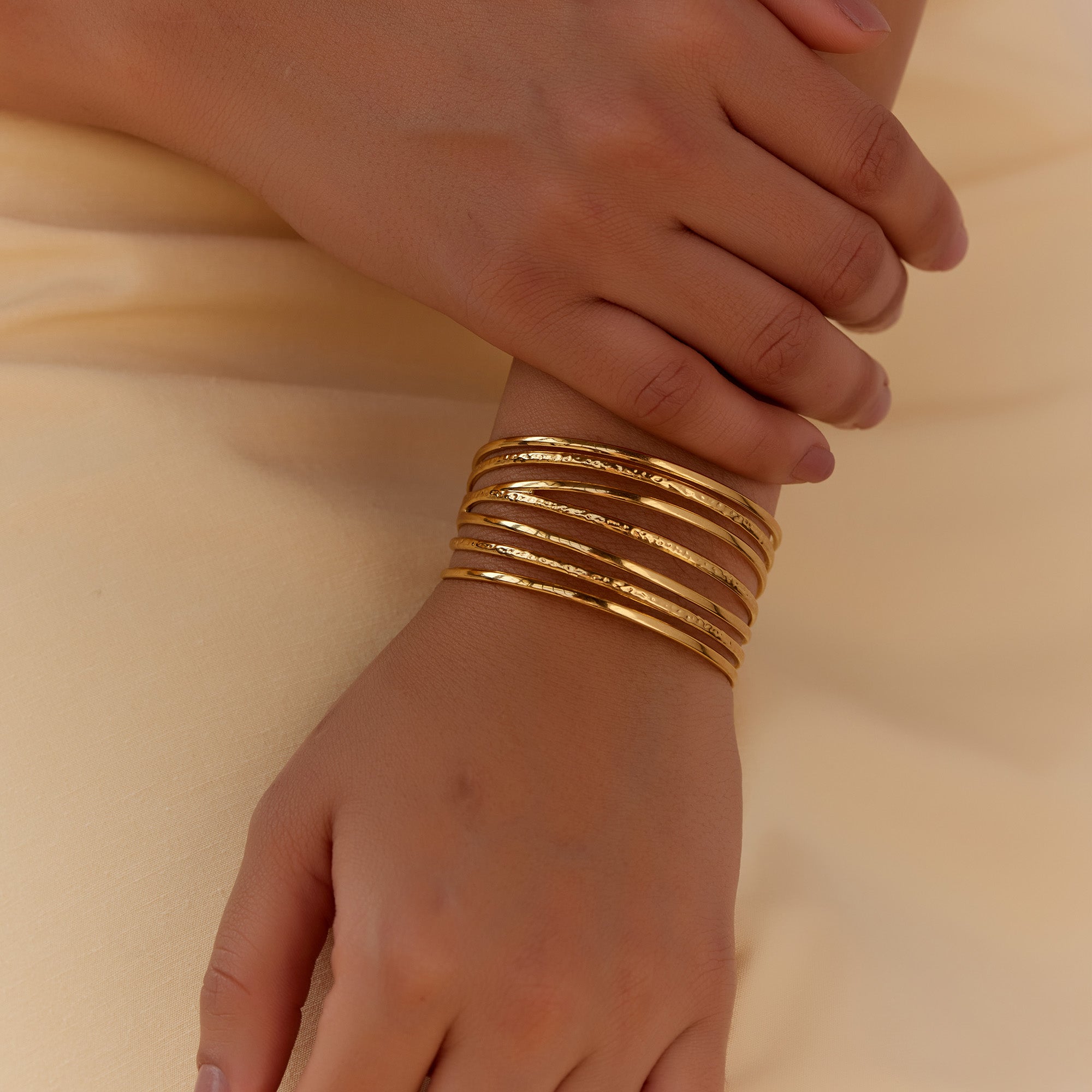 Ollena Cuff Bracelet in 18K Gold Plated