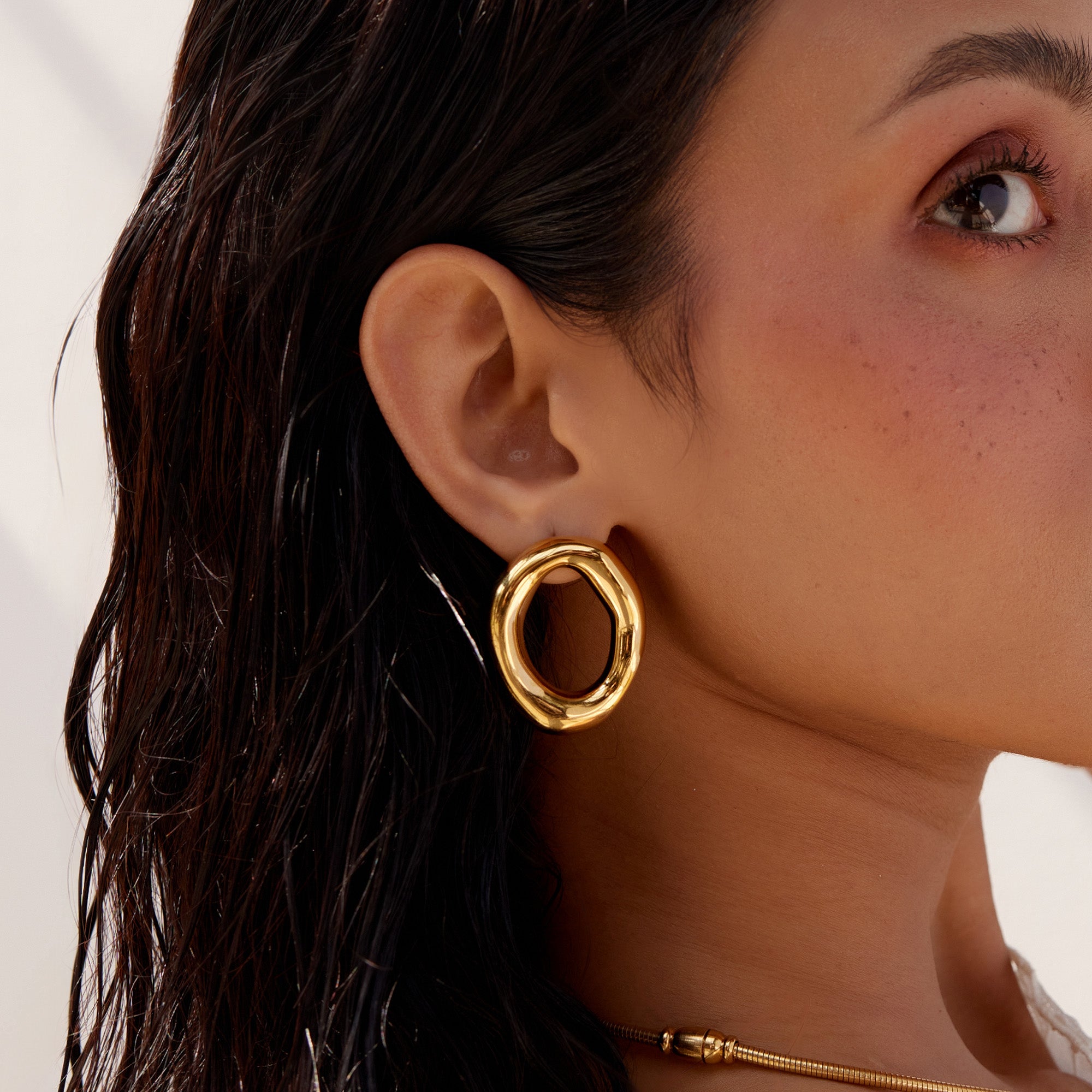 Luna's Glow Earrings in 18K Gold Plated