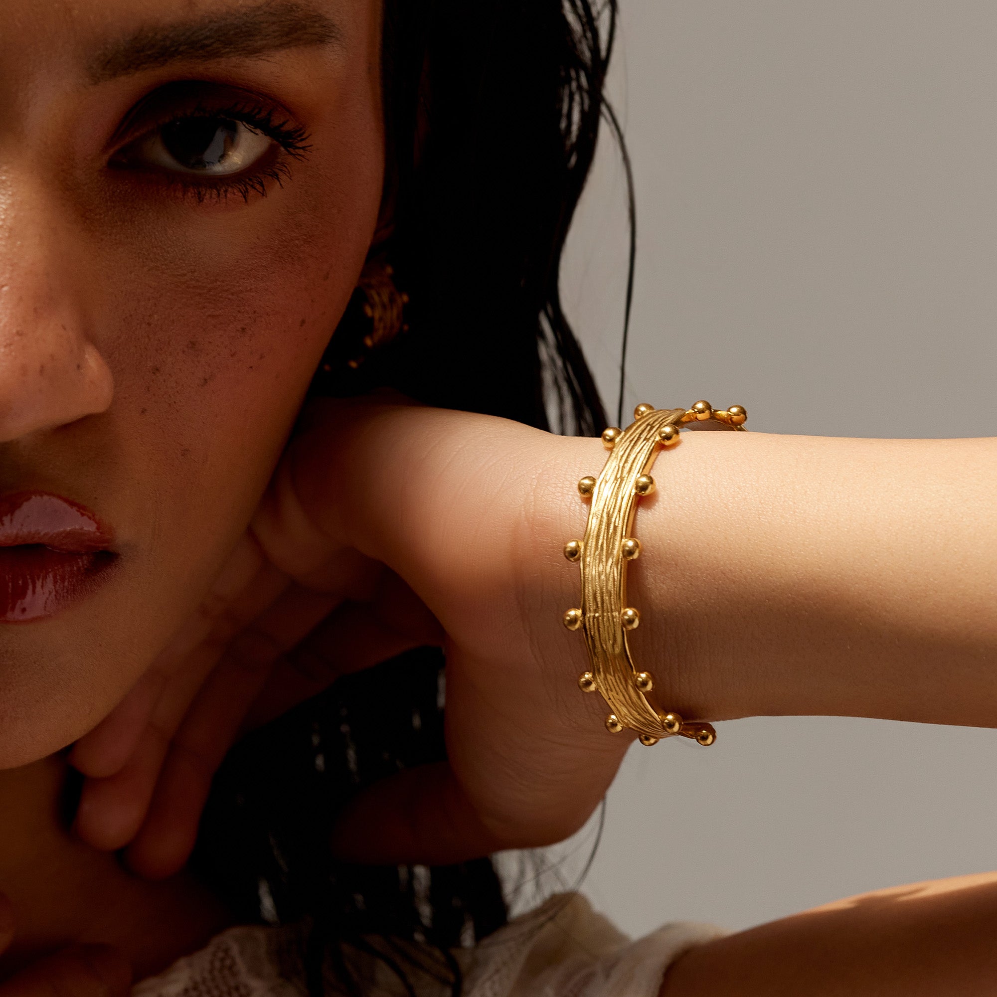 Elodie Bangle Bracelet in 18K Gold Plated