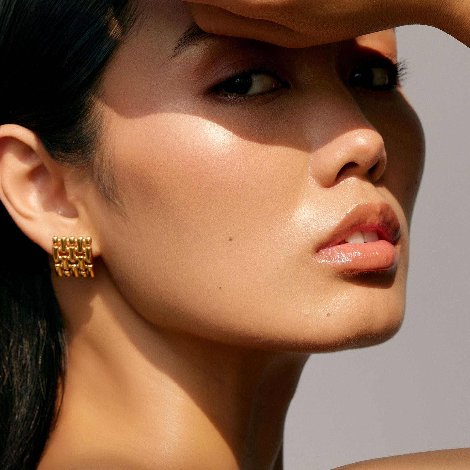 Jubilee Stud Earrings in 18K Gold Plated