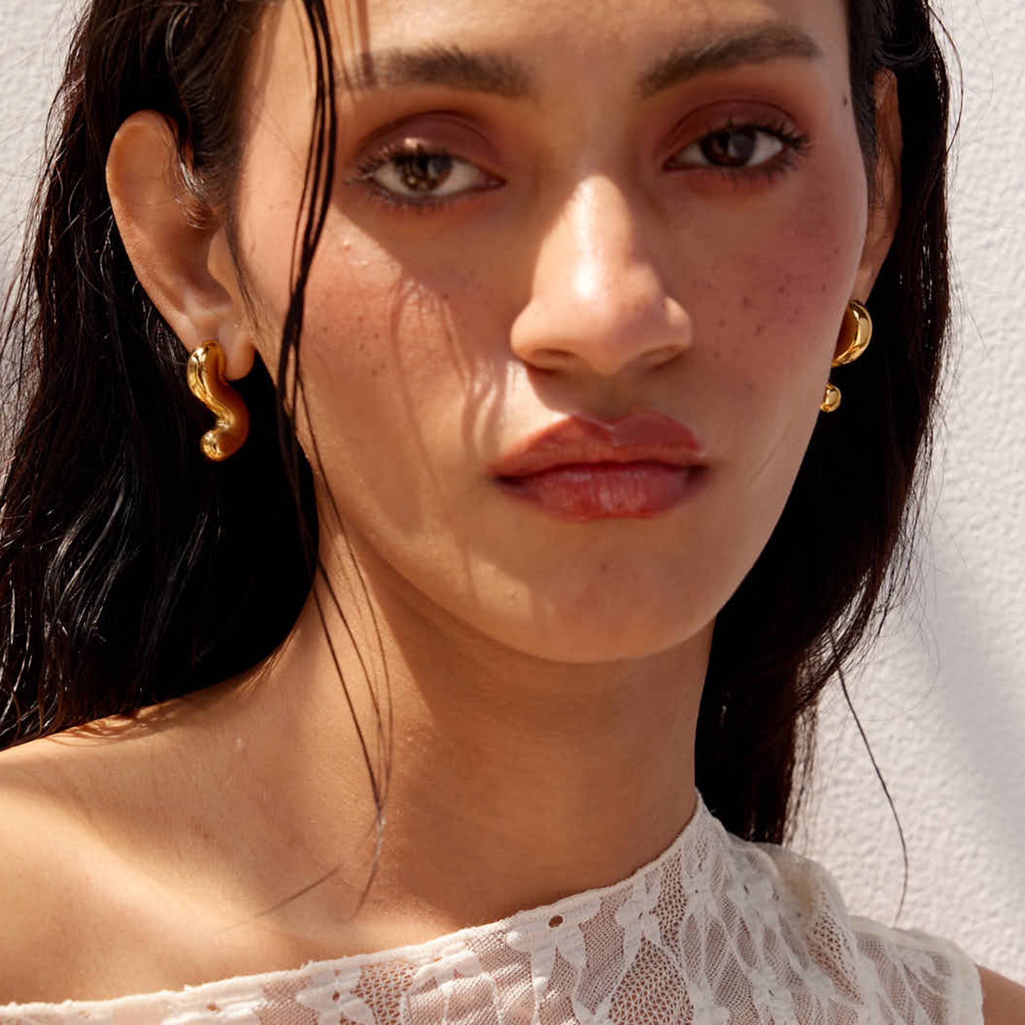 Sabrina Drop Gold Earrings