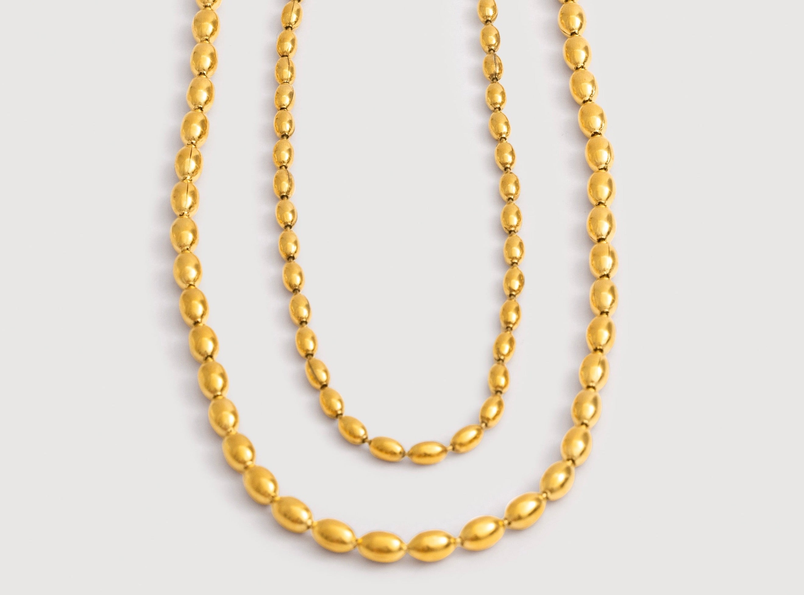 Emas Gold Beaded Layered Necklace