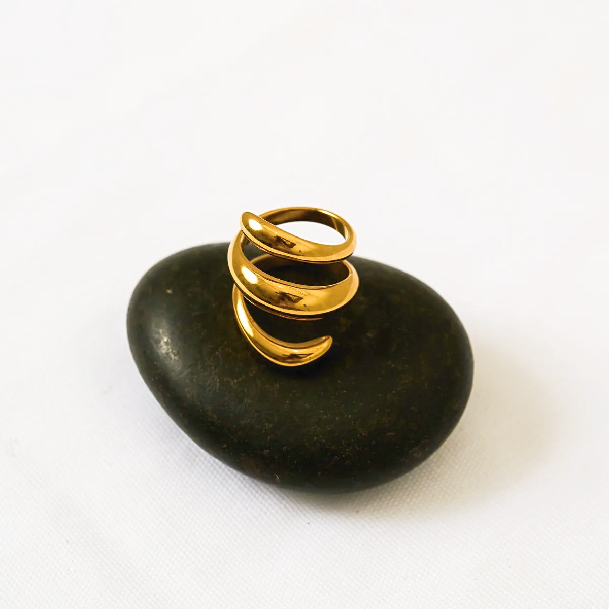 Sylvie Twisted Gold Ring in 18K Gold Plated