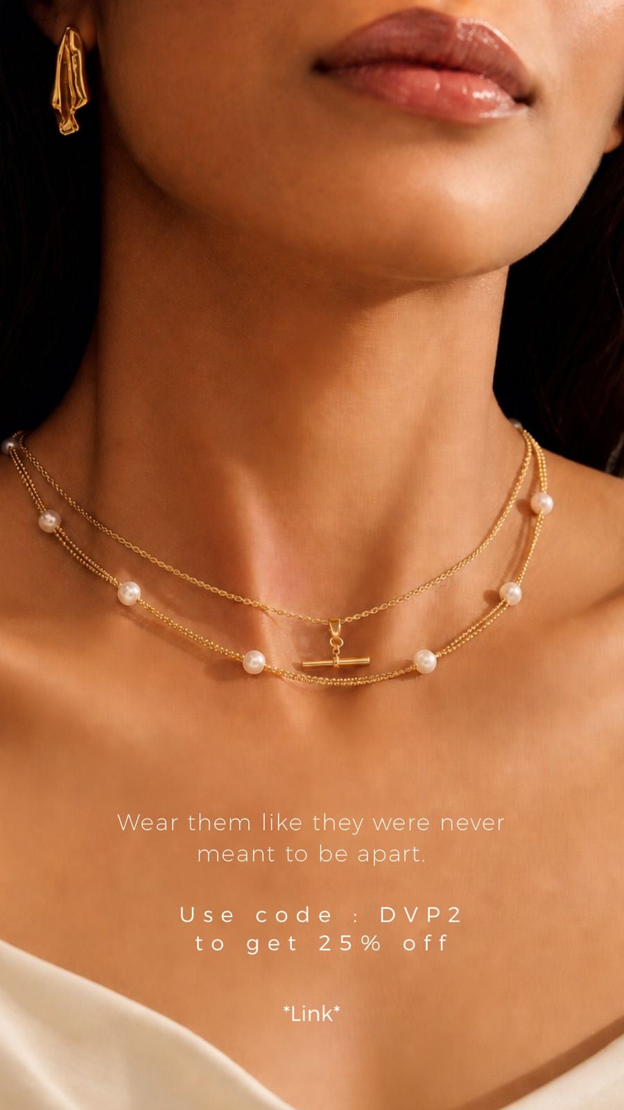 Zenobia Strength Necklace in 18K Gold Plated