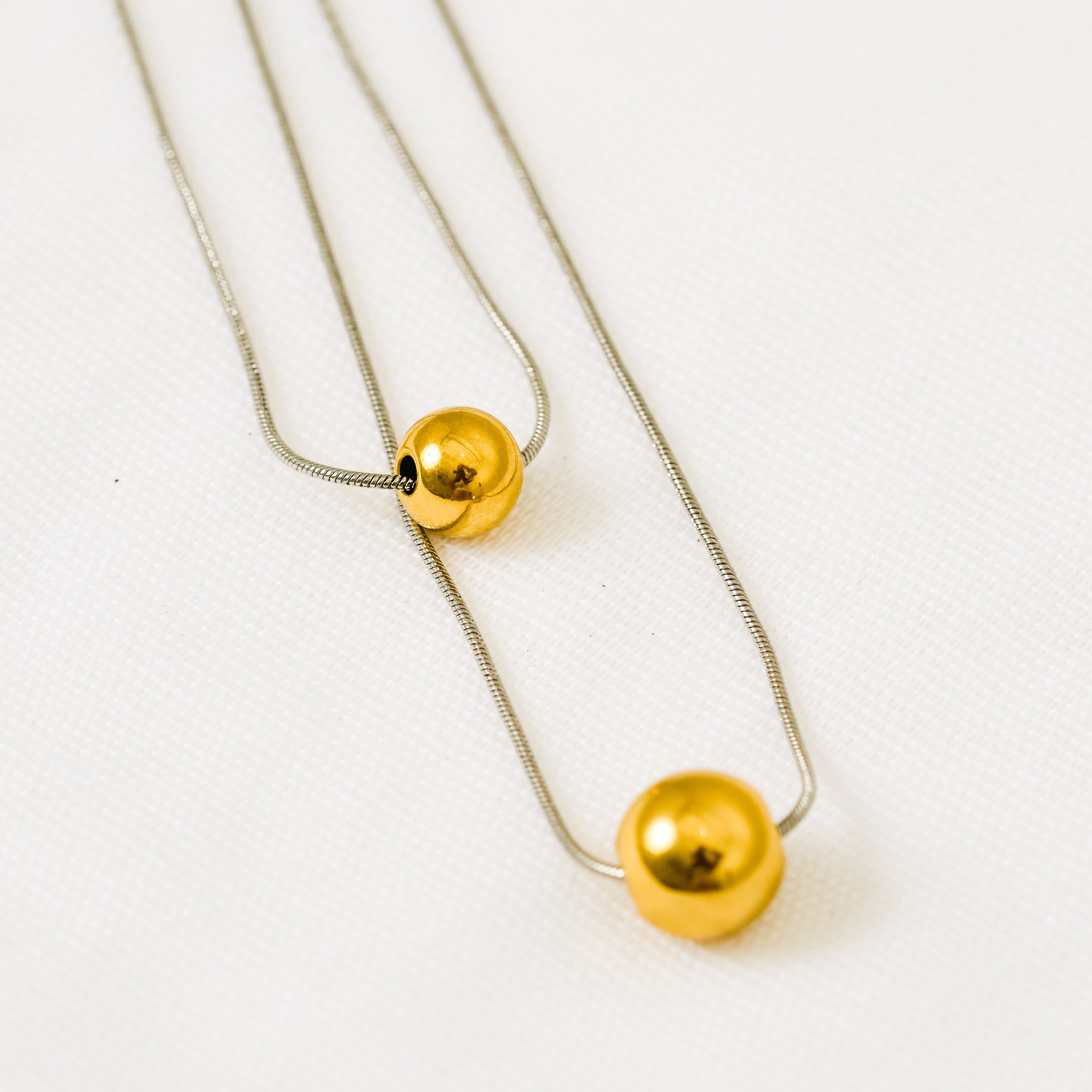 Eclipsia Necklace - Mixed Metals Layered Chain