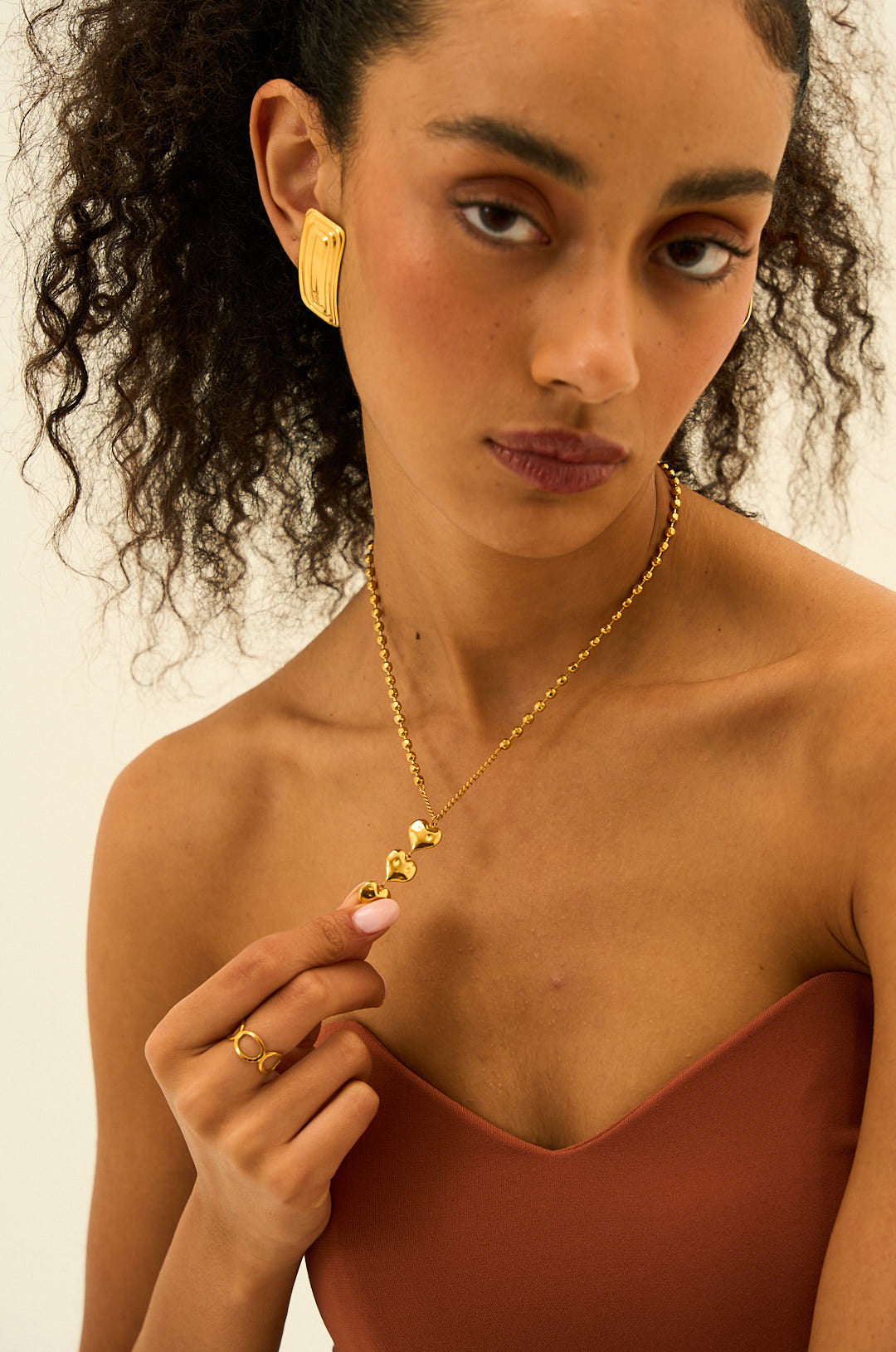 Esme Lariat Necklace in 18K Gold Plated